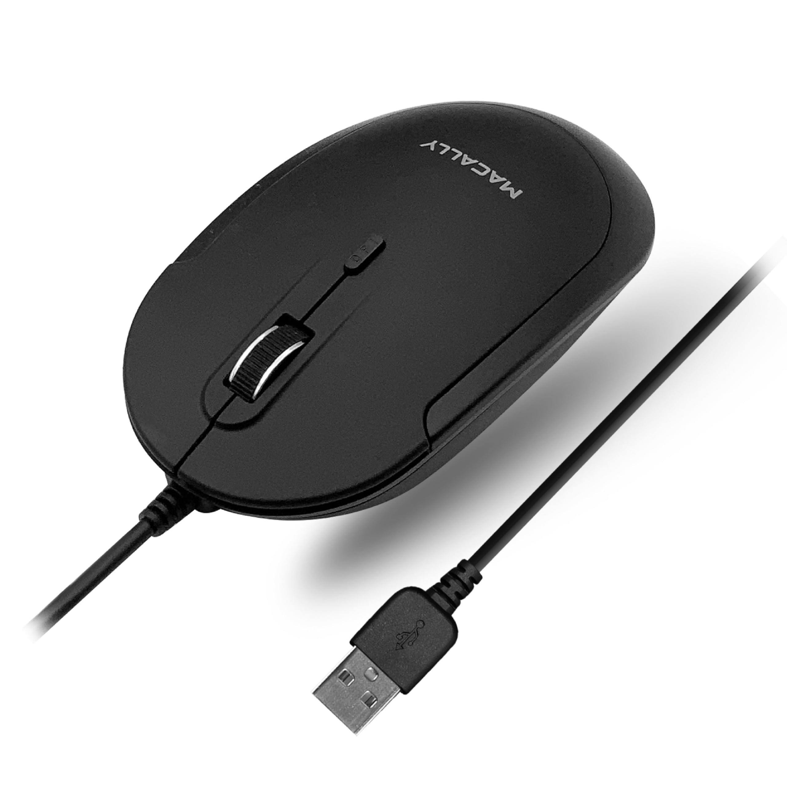 Front. Comfort Essence - Computer Mouse Wired Silent Usb Mice Slim & Compact For Or Windows Pc Laptop/desktop Designed With... - Black.