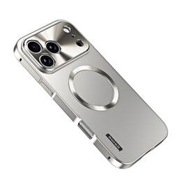 UUCOVER - Magnetic Case for Apple iPhone 18 Pro Max Compatible with MagSafe, Shockproof Alloy Metal Bumper Slim Rugged Matte Cover - Titanium
