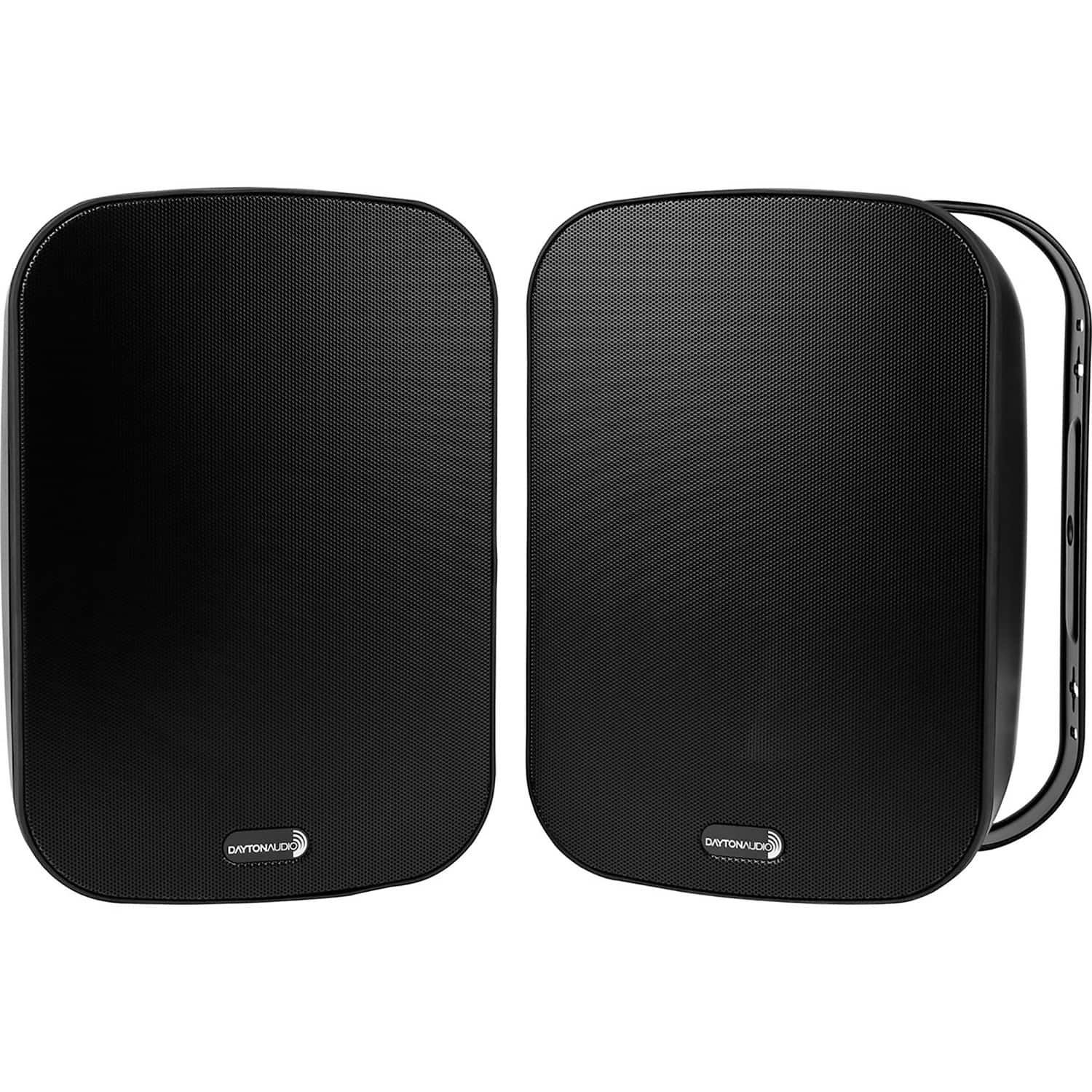 Dayton Audio - IO-Series IO65XTB Indoor/Outdoor Speaker Set 6.5" Woofers, Passive Radiators, 70V/100V Taps, 8 Ohms, 2 Count - Black