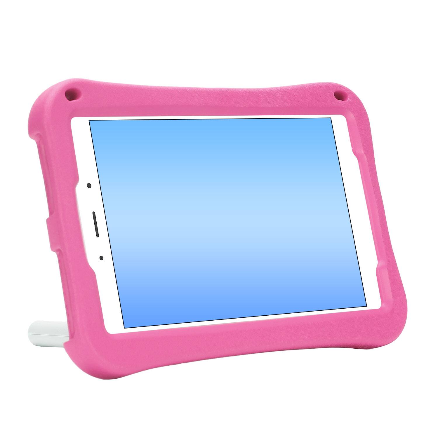 Alt View 2. Dteck - for Samsung Galaxy Tab A9 8.7" 2023 (SM-X110/X115) Rugged Case,Shockproof Heavy Duty EVA Cover with Rotating Stand - Rose.