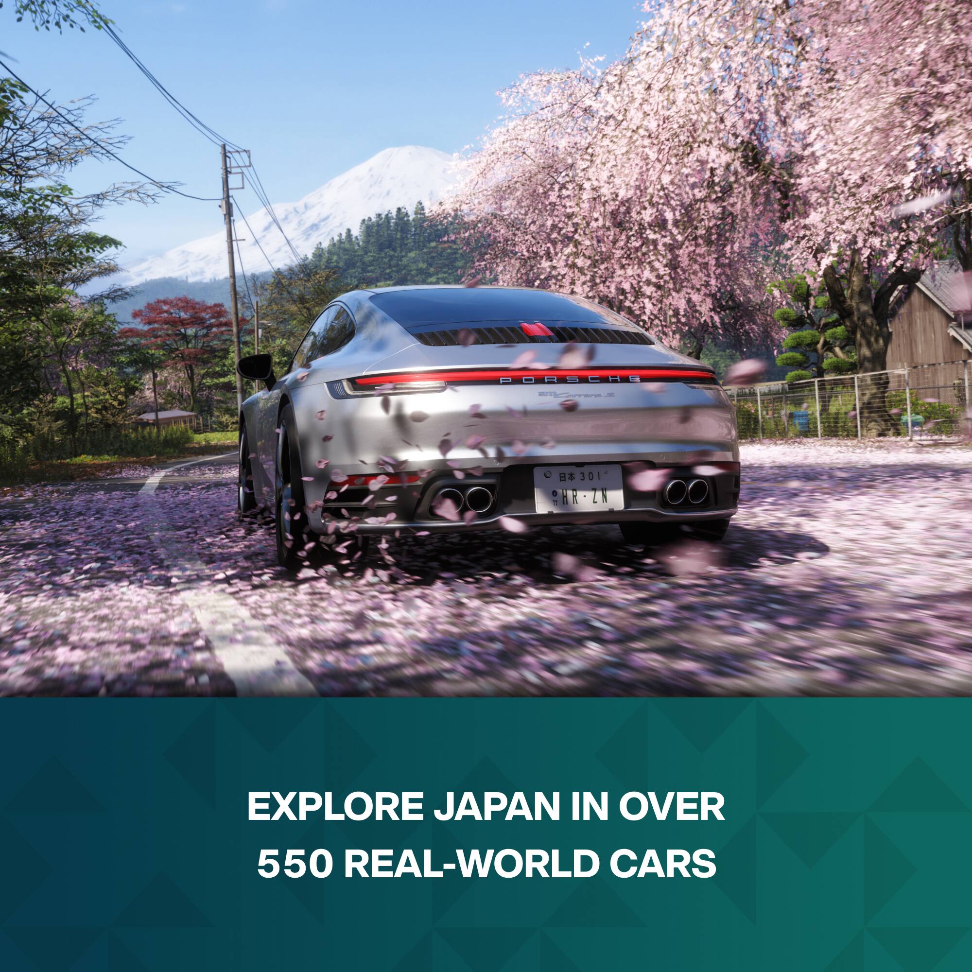 PORSCHE 911 Carrera
301 HR-ZN
EXPLORE JAPAN IN OVER 550 REAL-WORLD CARS