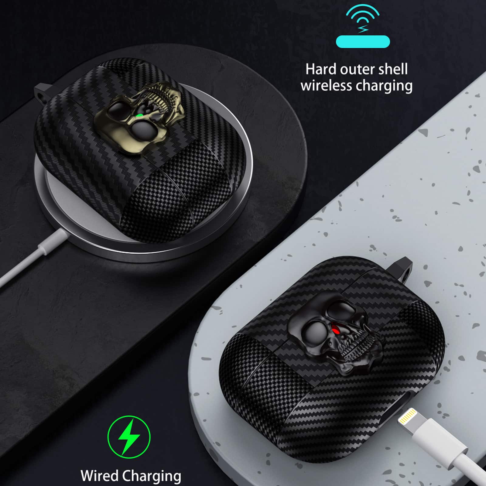 Dteck Skull Lock For Airpods Pro 3rd Gen (2025) Shockproof Rugged