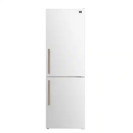 Front. Forno Appliances - Custodia 10.3 Cu. Ft. 24" Counter-Depth Bottom Freezer Refrigerator with Right-Hinge Door and Total No Frost - White - White.