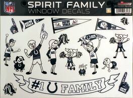Rico Industries - Indianapolis Colts Spirit Family Car Window Decals - Multi