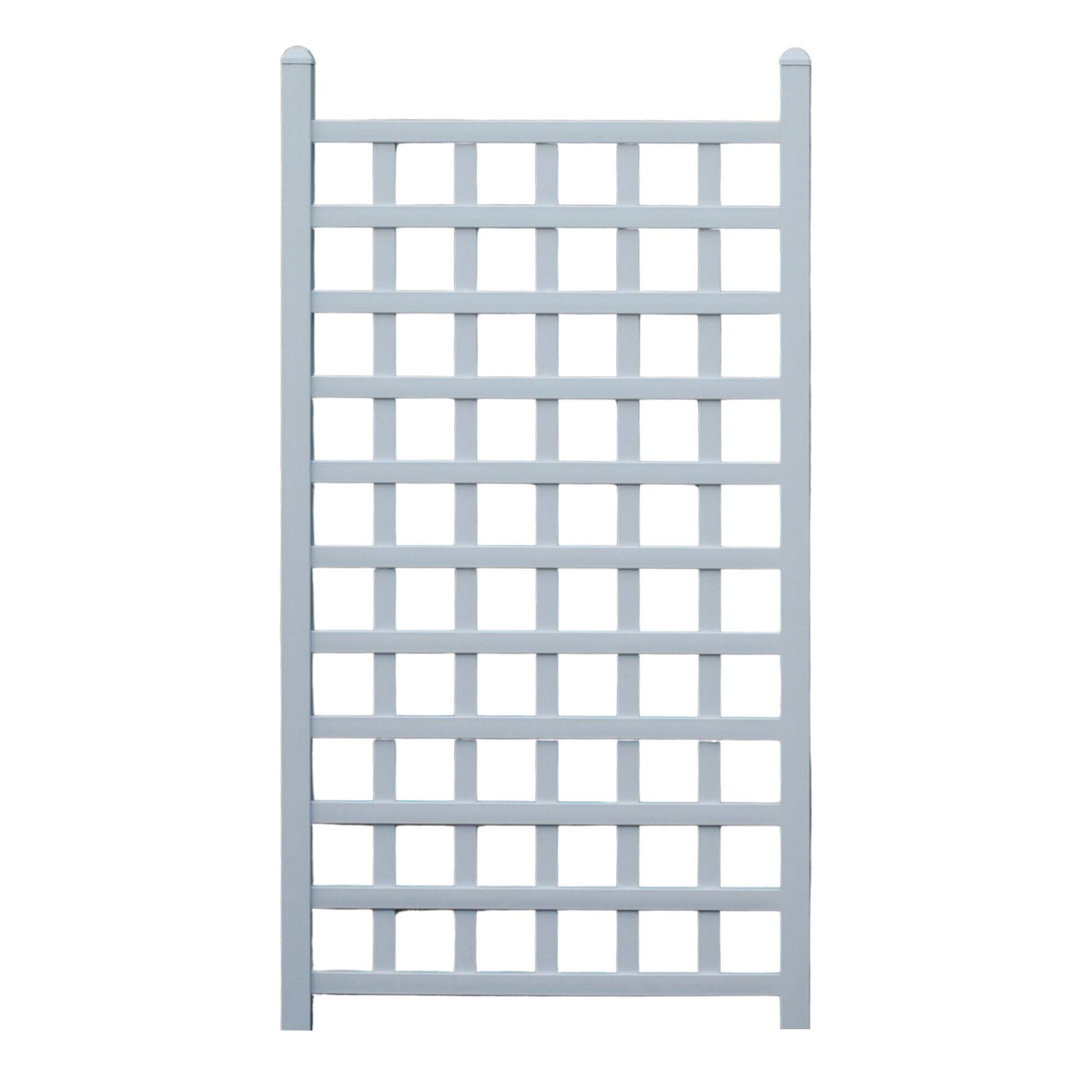 Front. Dura-Trel - Dura-Trel Country Garden 35 x 66 Inch Vinyl Outdoor Garden Patio Trellis, White - White.