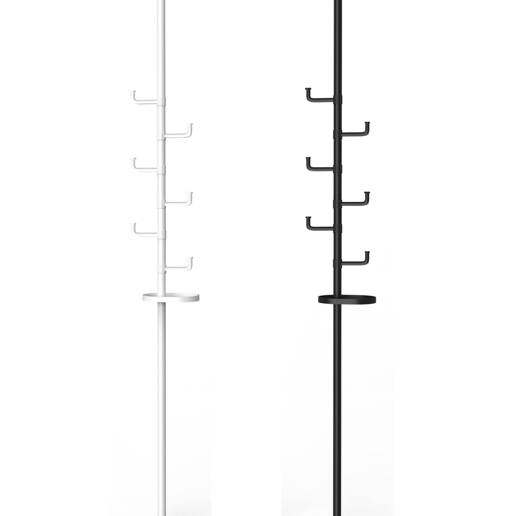 Alt View 1. GOODSILO - Adjustable Floor to Ceiling Tension Rod Laundry Drying Rack with Multi-Layer Design for Indoor and Balcony Use - Black.