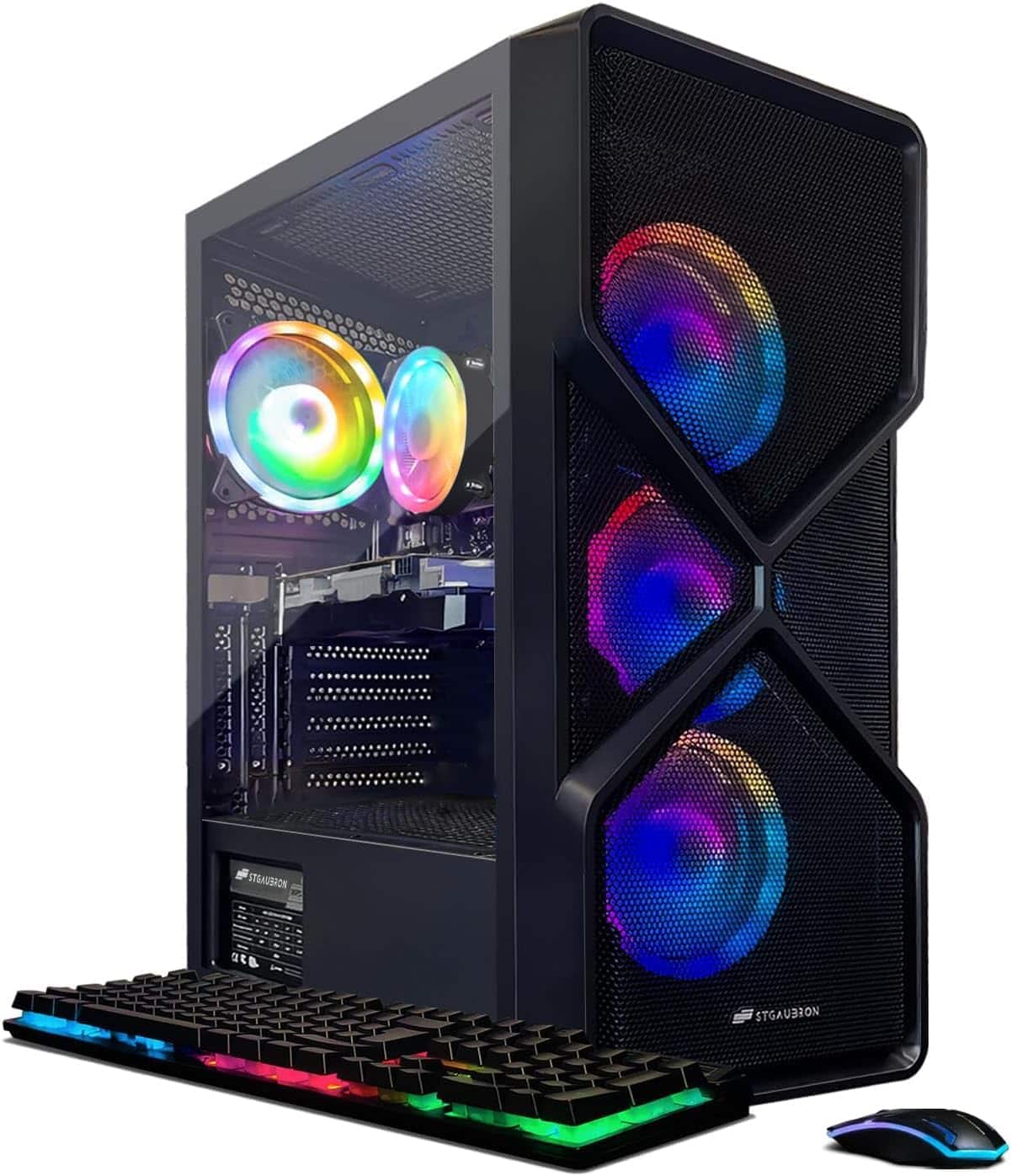 STGAubron - Gaming Desktop PC, Intel Core i5-9400F up to 4.1G, GeForce RTX 2060 6G, 16GB DDR4, 1TB SSD, WiFi 6, Win11H - Black