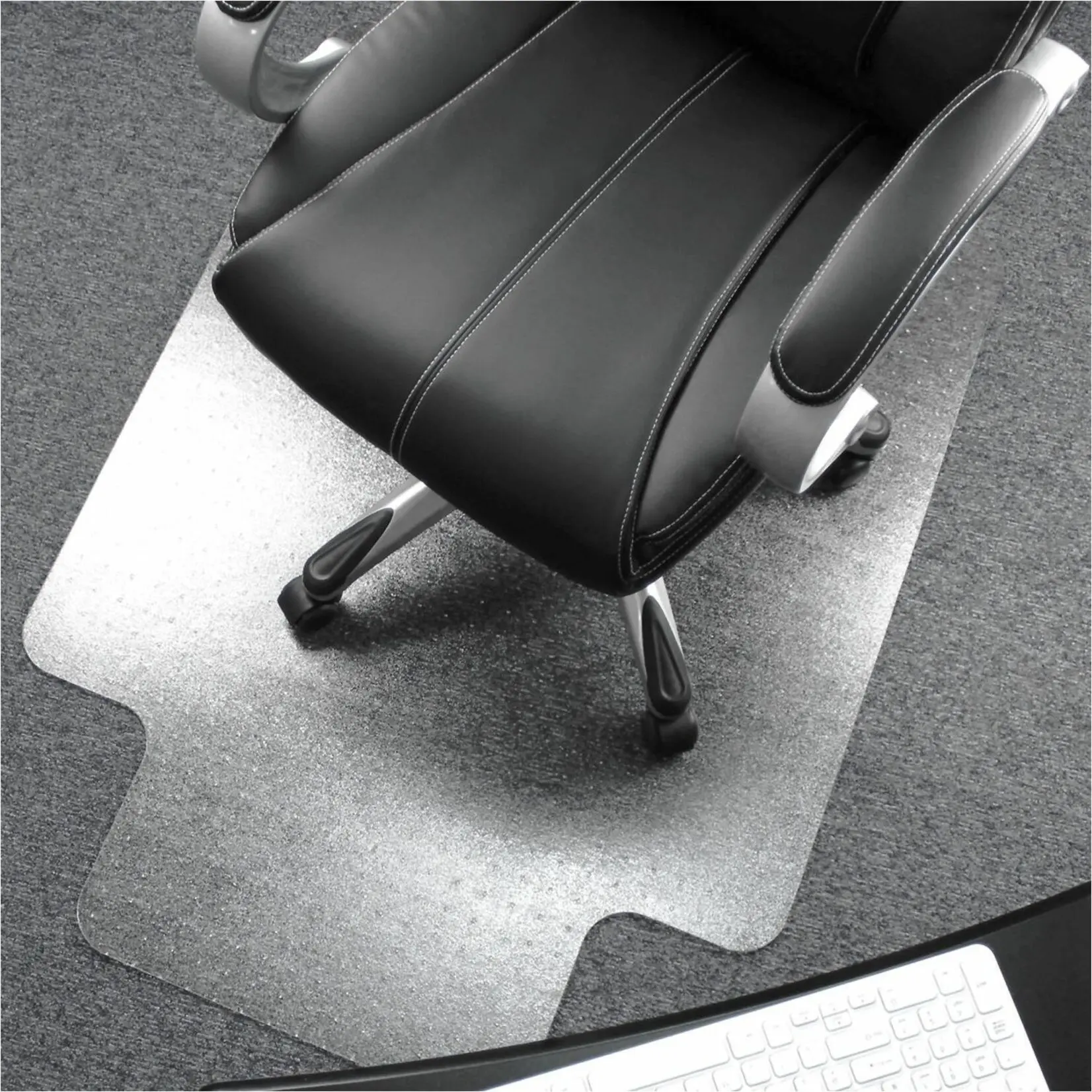 Alt View 16. Floortex - Ultimat Polycarbonate Lipped Chair Mat for Carpets over 1/2'' - 48'' x 60'' - Clear.