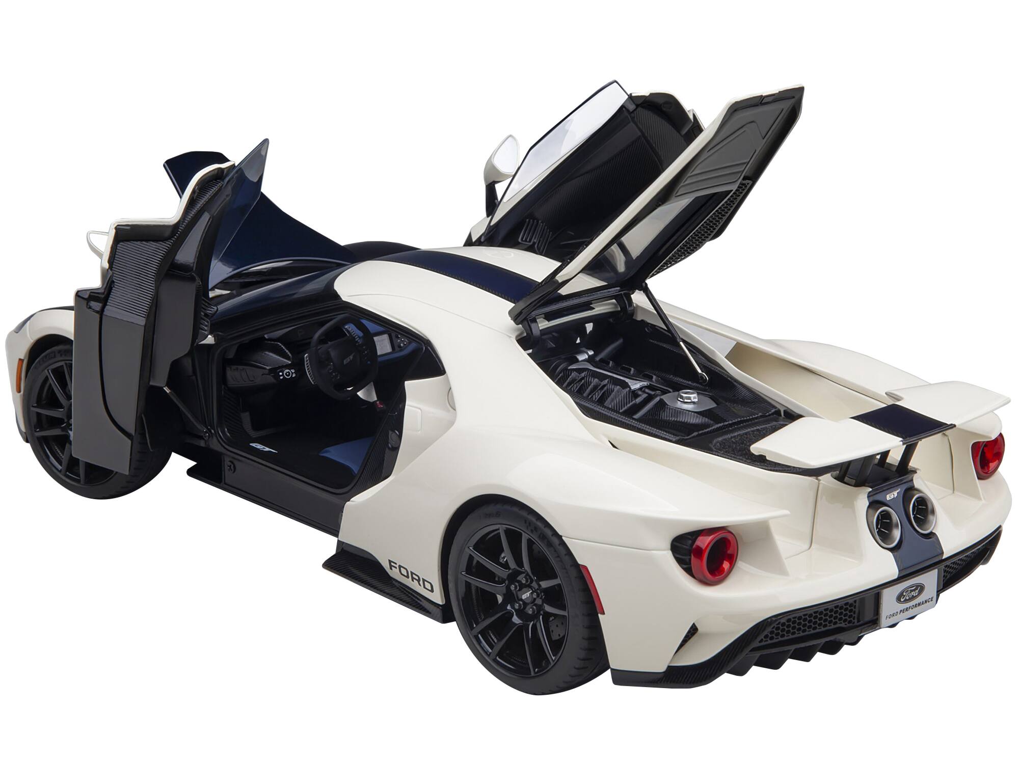 Ford GT Heritage Edition Prototype Wimbledon White with Antimatter Blue ...