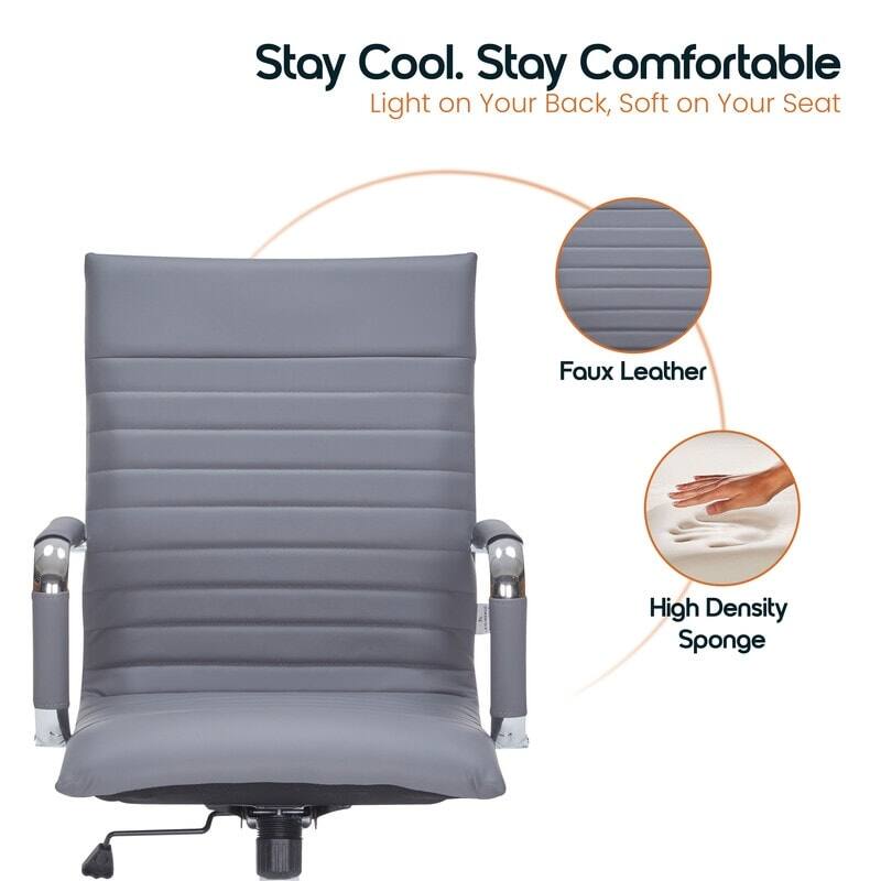 Stay Cool. Stay Comfortable  
Light on Your Back, Soft on Your Seat  

Faux Leather  
High Density Sponge