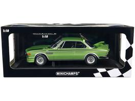 Minichamps - 1973 BMW 3.0 CSL Stripes Limited Edition to 450 pieces Worldwide 1/18 Diecast Model Car - Green Metallic with Black