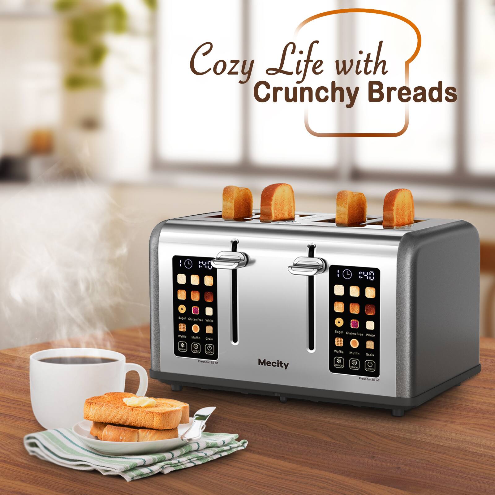 Cozy Life with Crunchy Breads

MJI

Ragel Quantinee - Walle Multia Grain
Dagel GlutesFree White

COO COLL Press for 35 of 9
Mecity
Walfe % Grain FORM FOOD CARDS Press/ by 36 of