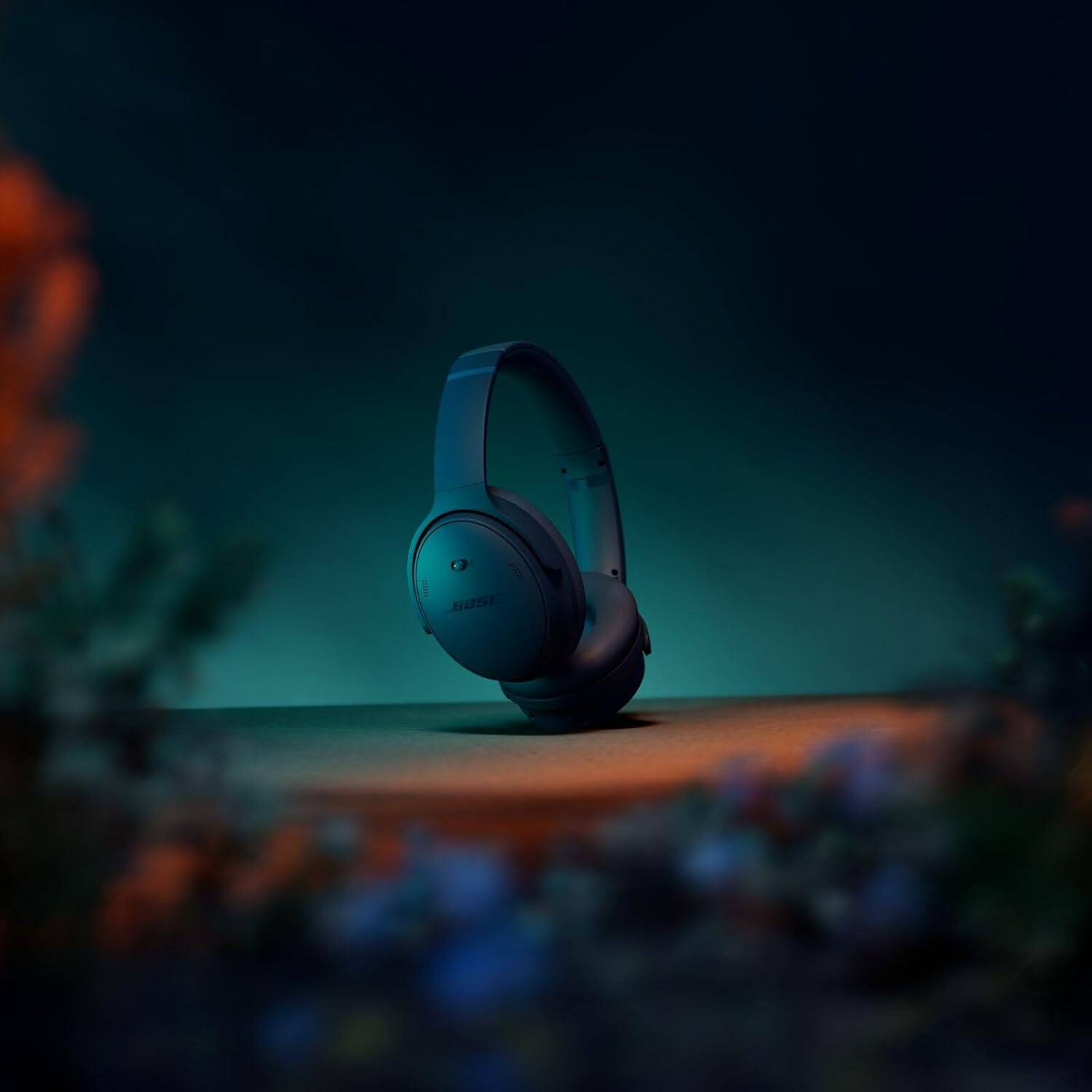 Back. Bose - Bose QuietComfort Headphones Bundle with Fast Charger - Wireless Bluetooth Over-Ear Noise Cancelling (Twilight Blue) - Twilight Blue.