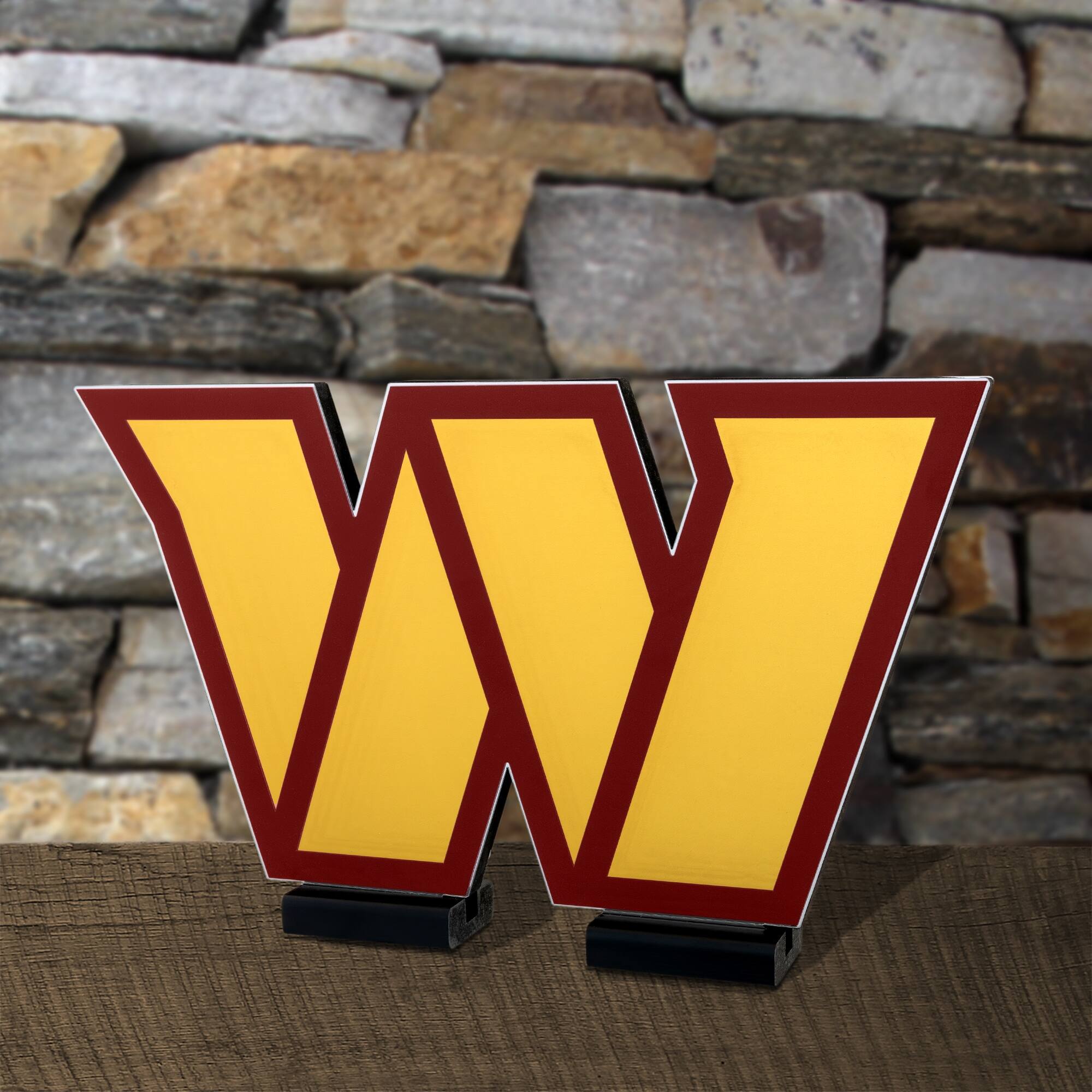 Alt View 3. Sporticulture - Washington Commanders LED Infinity Logo Light - Yellow.