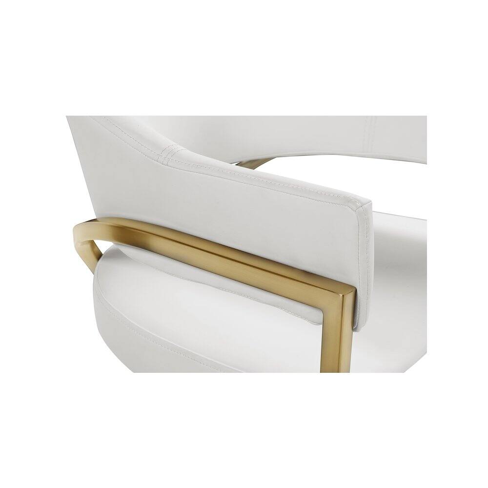 Alt View 3. Meridian Furniture - Madelyn Cream Vegan Leather Dining Chair, Set of 2 - Beige.