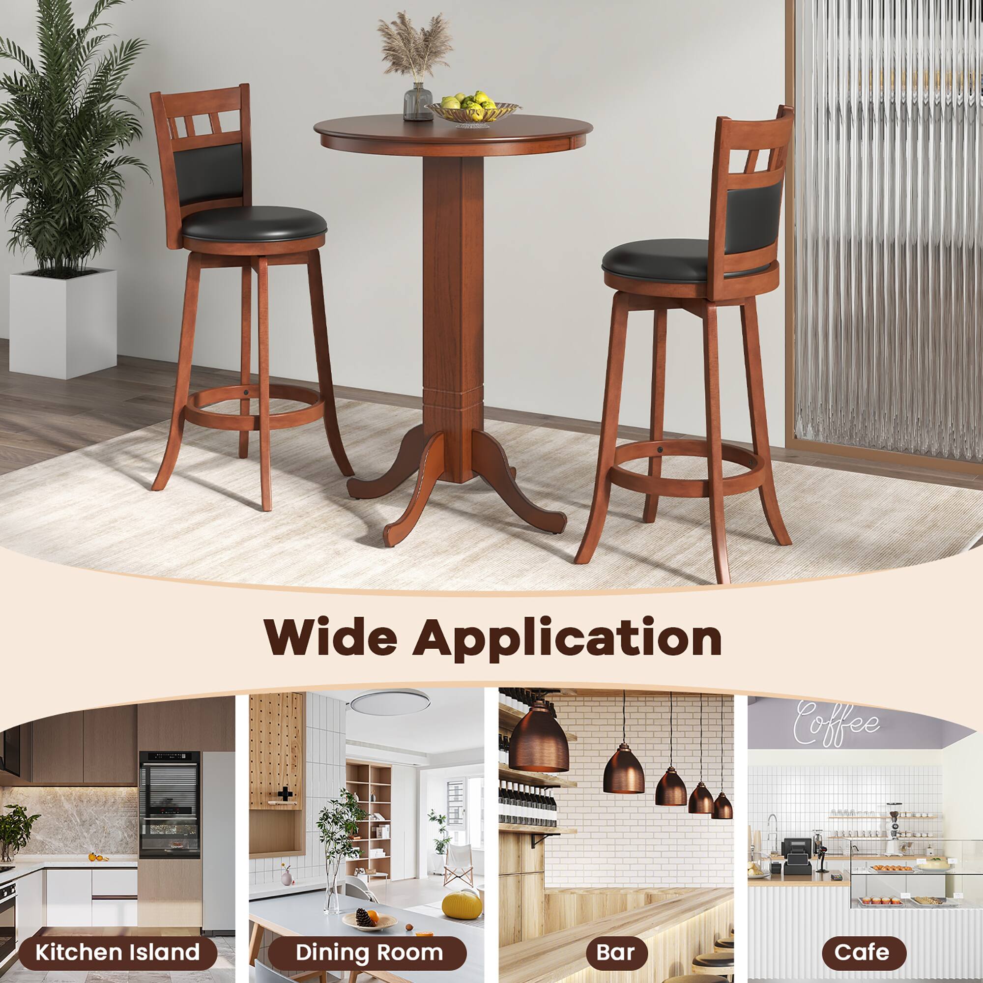 Wide Application

Coffee
Kitchen Island
Dining Room
Bar
Cafe