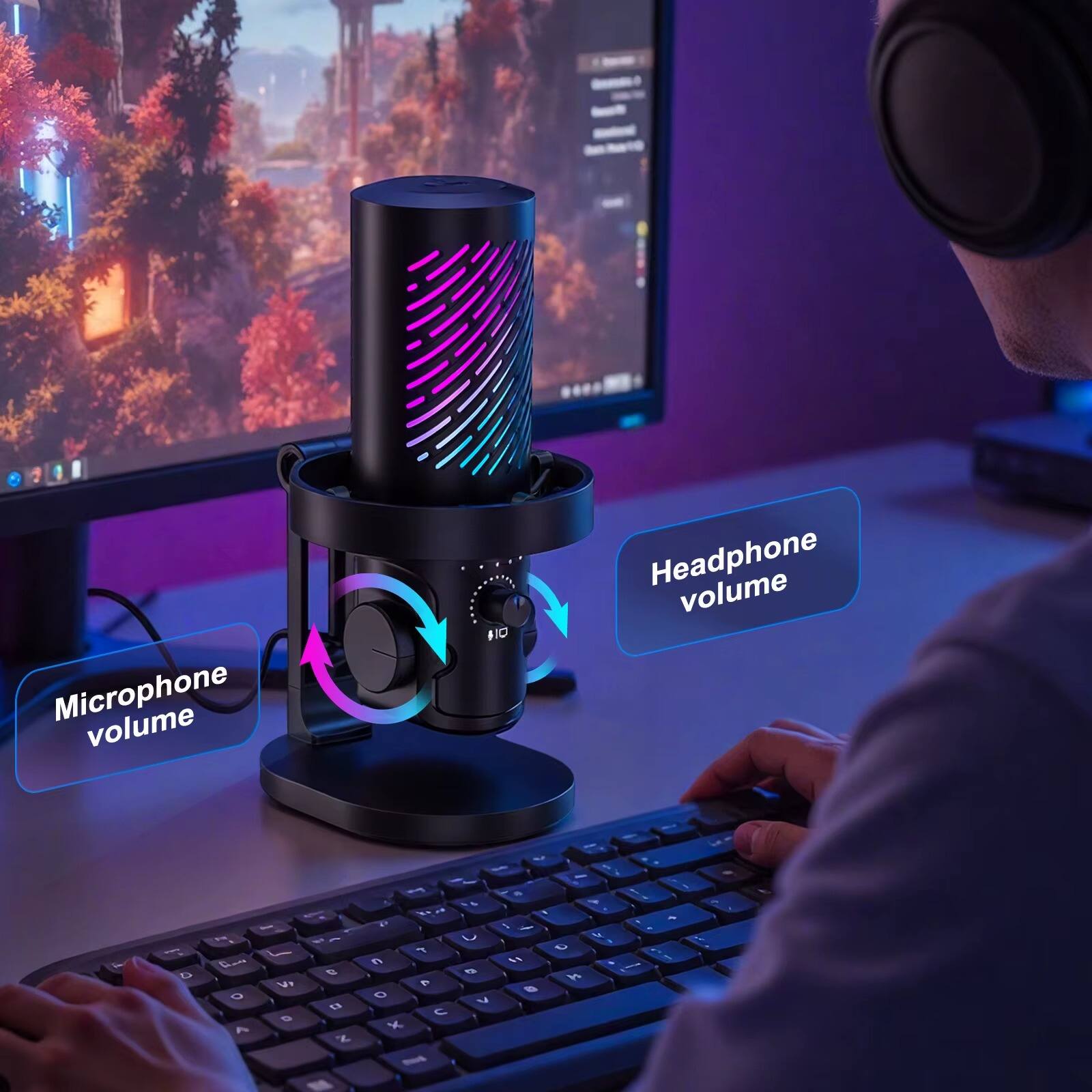Microphone volume  
Headphone volume
