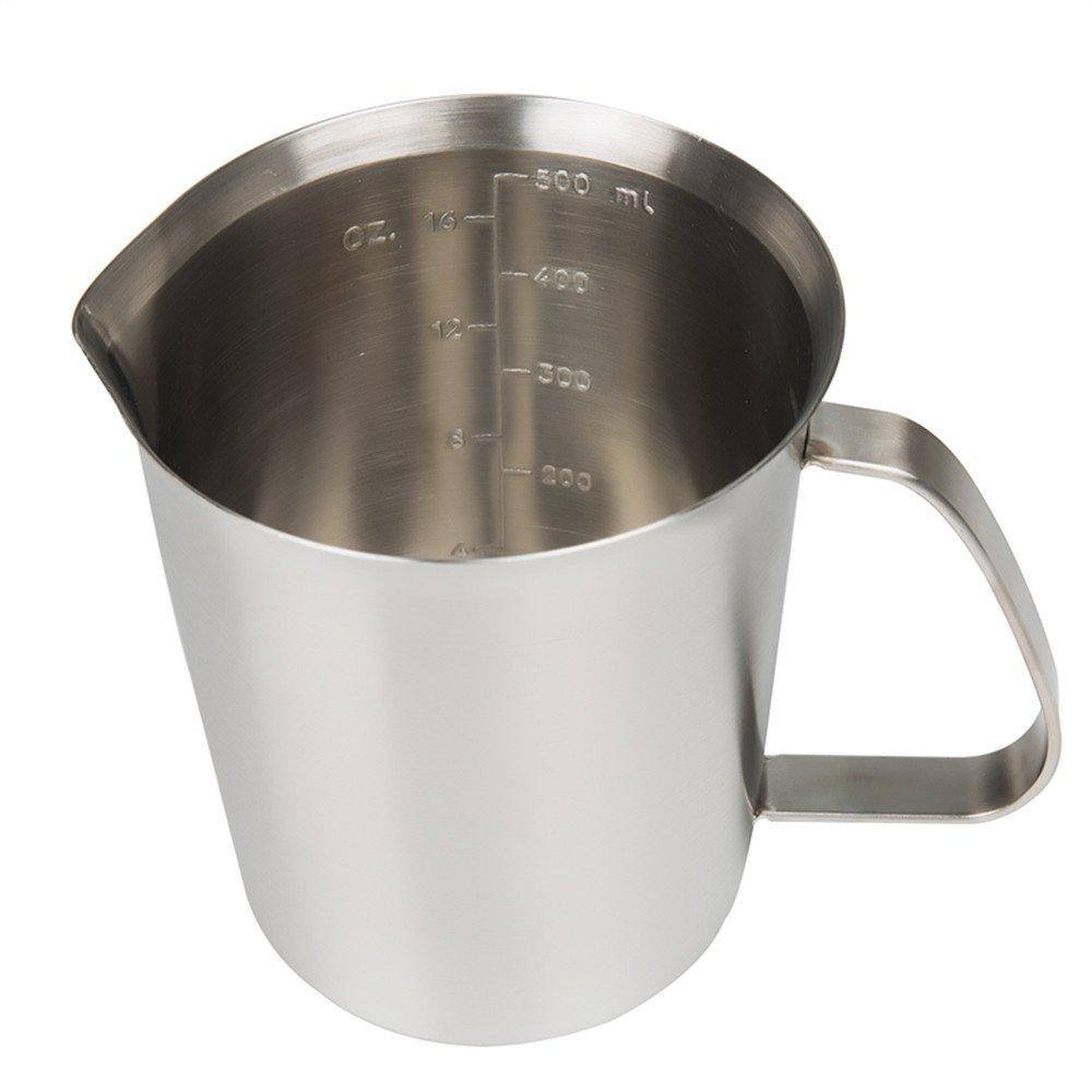 Dapper Styles Measuring Cup Stainless Steel (16 Ounce/ 0.5 Liter 2 Cup ...