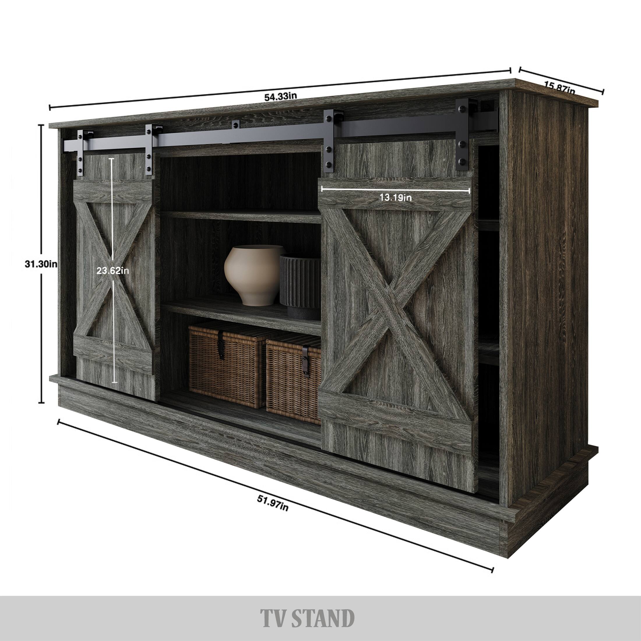 54.33in, 15.87in, 13.19in, 31.30in, 23.62in, 51.97in, TV STAND