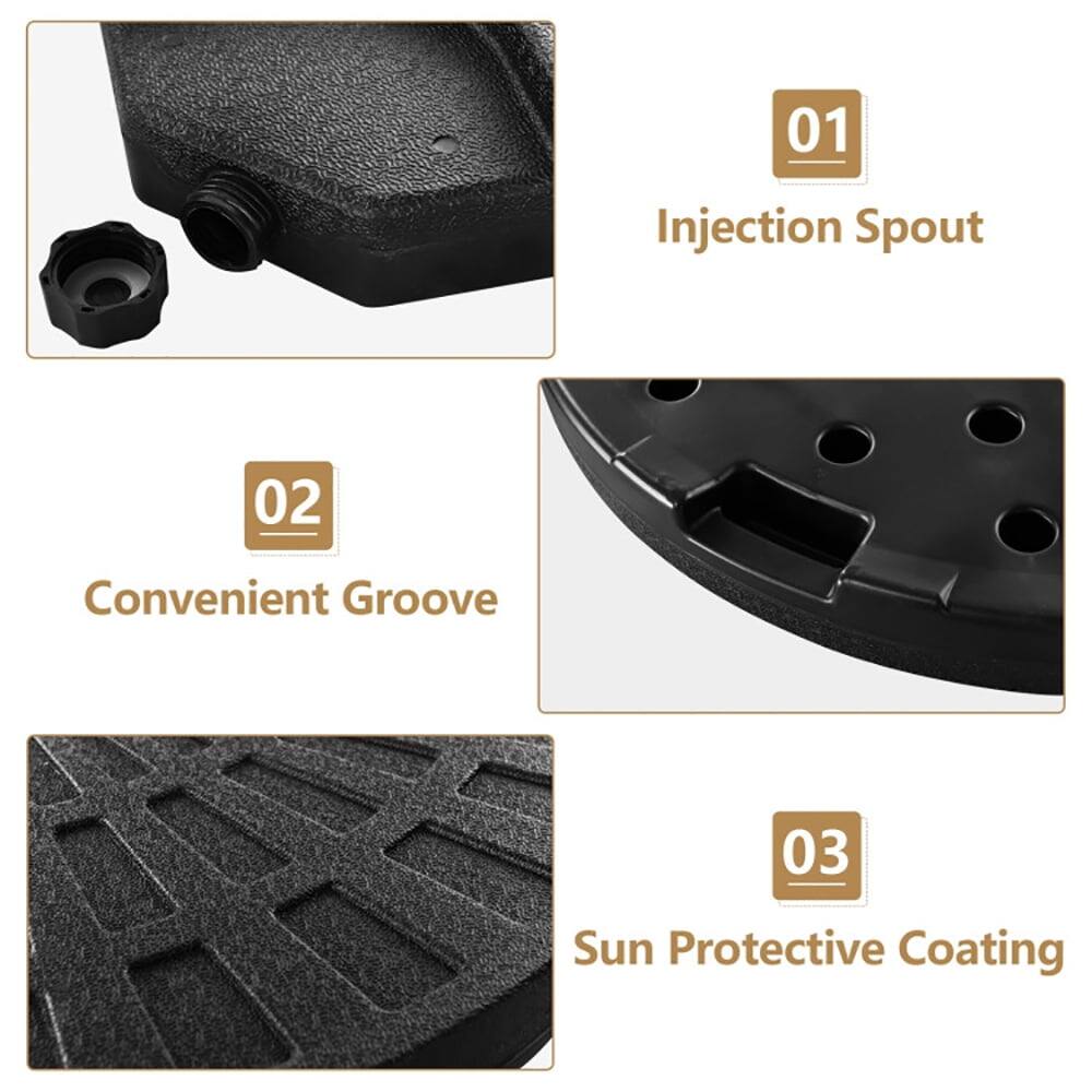 01 Injection Spout  
02 Convenient Groove  
03 Sun Protective Coating