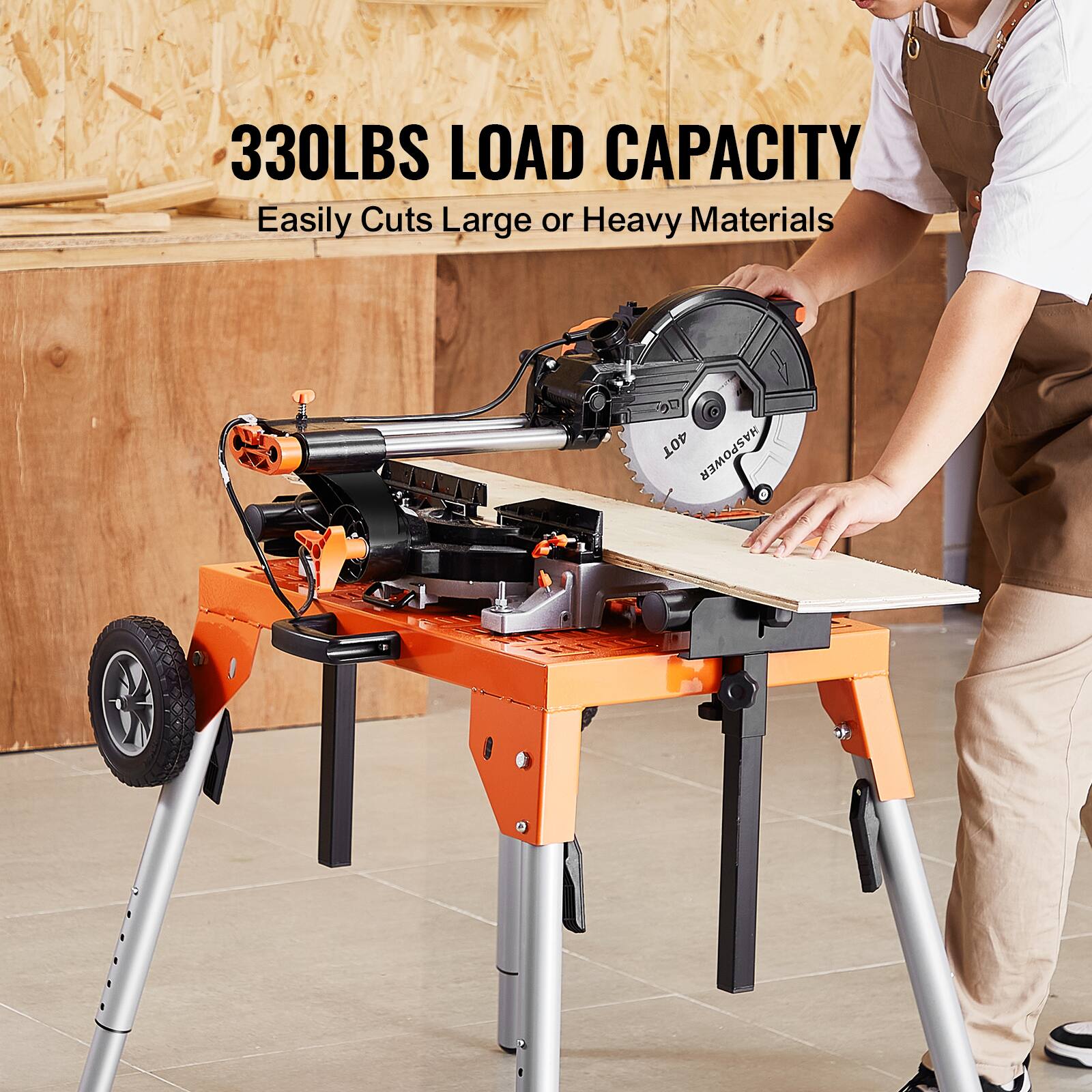 330LBS LOAD CAPACITY  
Easily Cuts Large or Heavy Materials
