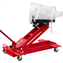 VEVOR - Low Profile Floor Jack, 2200 lbs / 1 Ton Lifting Capacity Telescoping Transmission Floor Jack, 7.28-27.6 in Lifting - Black;Red