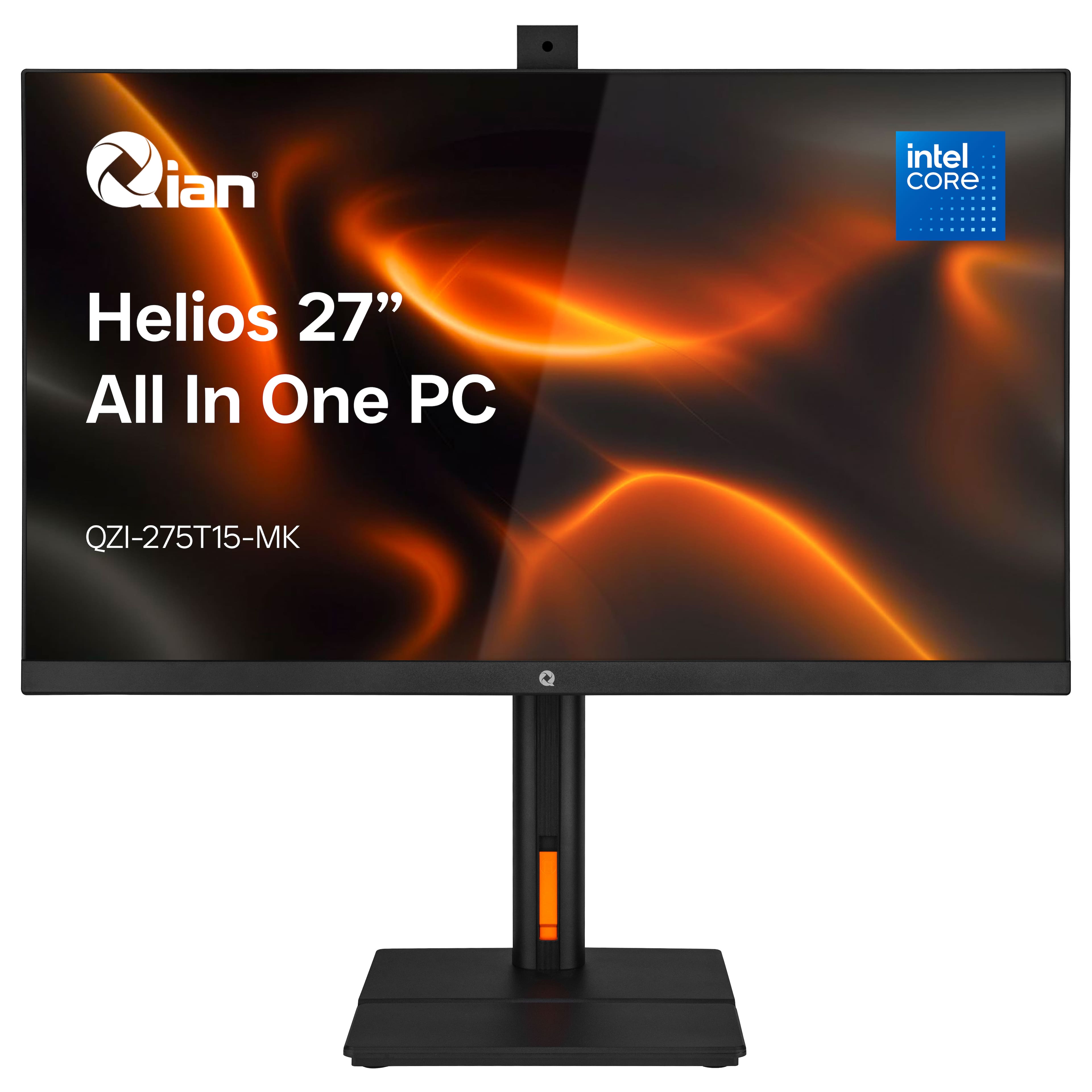 Qian - Helios 27" All‑in‑One – Intel Core i5‑1135G7, 16GB DDR4, 512GB NVMe SSD, Wi‑Fi 6, FHD Display, 5MP Webcam - Black