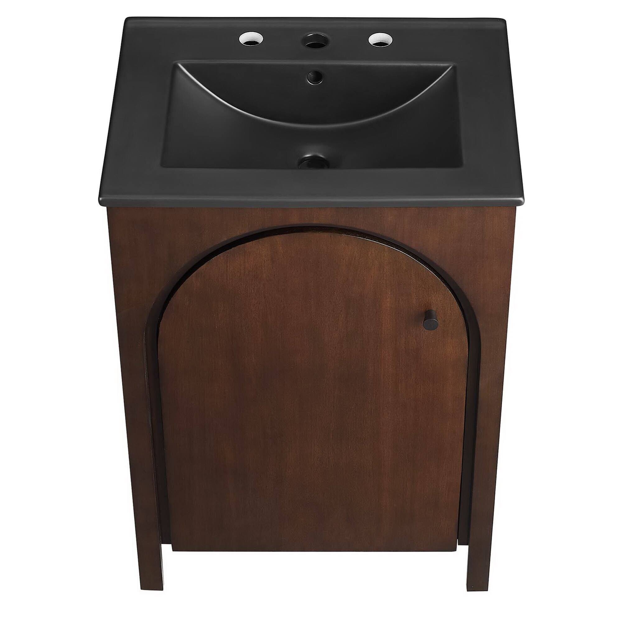 Alt View 5. Modway - Appia Bathroom Vanity Basin Included by Modway - Walnut Black.