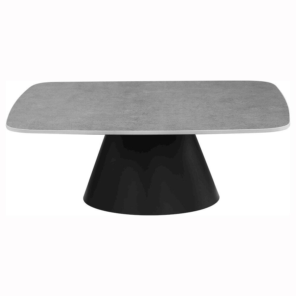 Left. Coaster Co. of America - Eason 2-piece Cocktail Coffee Table Set Concrete and Black - Concrete.