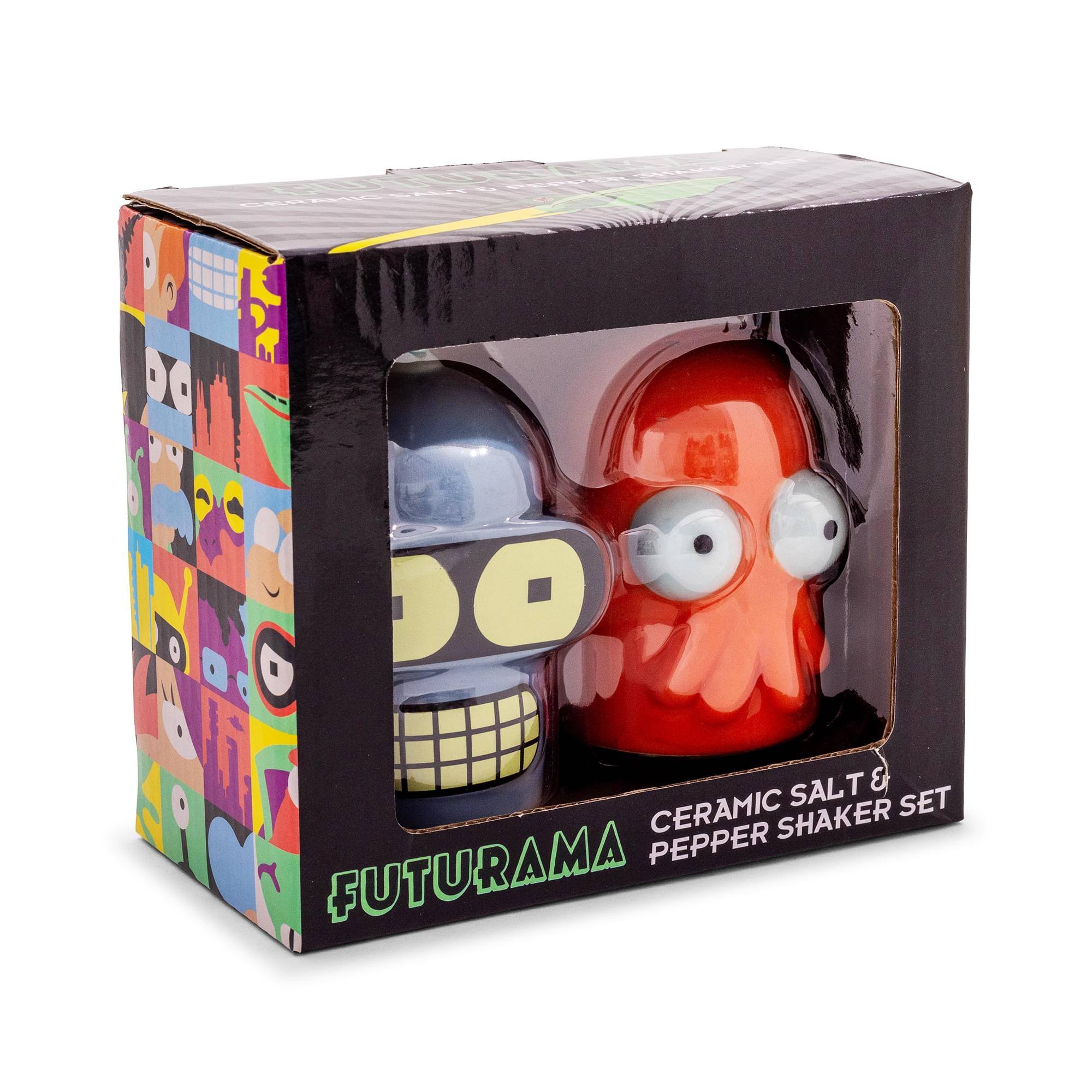 Ceramic Salt & Pepper Shaker Set Futurama