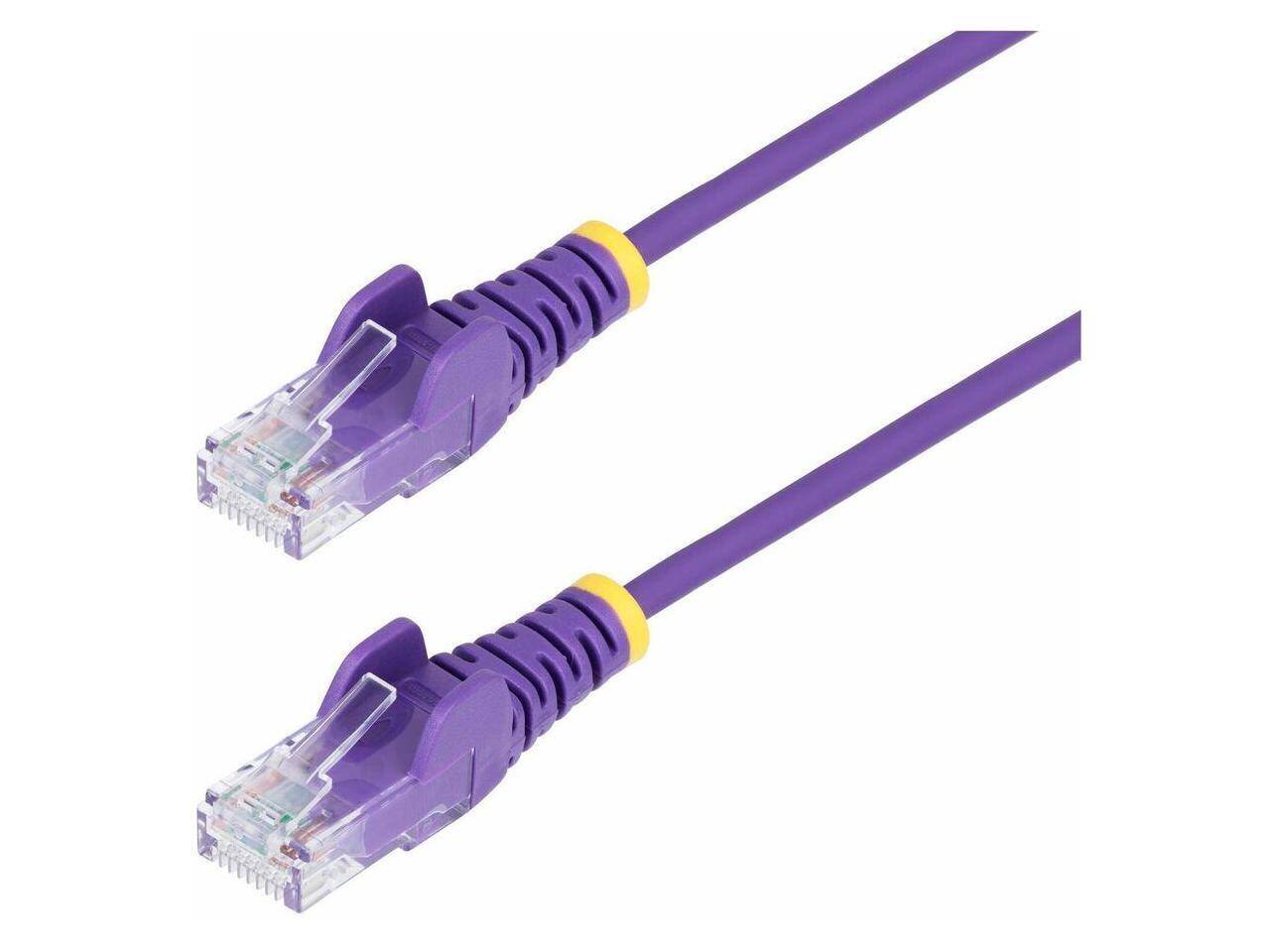 Alt View 4. StarTech.com - StarTech 15ft Purple Slim CAT6 Ethernet Cable, Snagless RJ45, LSZH, 28AWG Pure Copper.