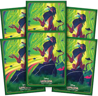 disney sorcerer's arena card sleeves Arena: Epic Alliances Disney Lorcana TCG card sleeves featuring motifs from the world of Lorcana Disney Lorcana TCG card sleeves