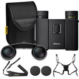 Nikon - 10x25 Trailblazer II Binoculars Waterproof Compact Optics Bundle