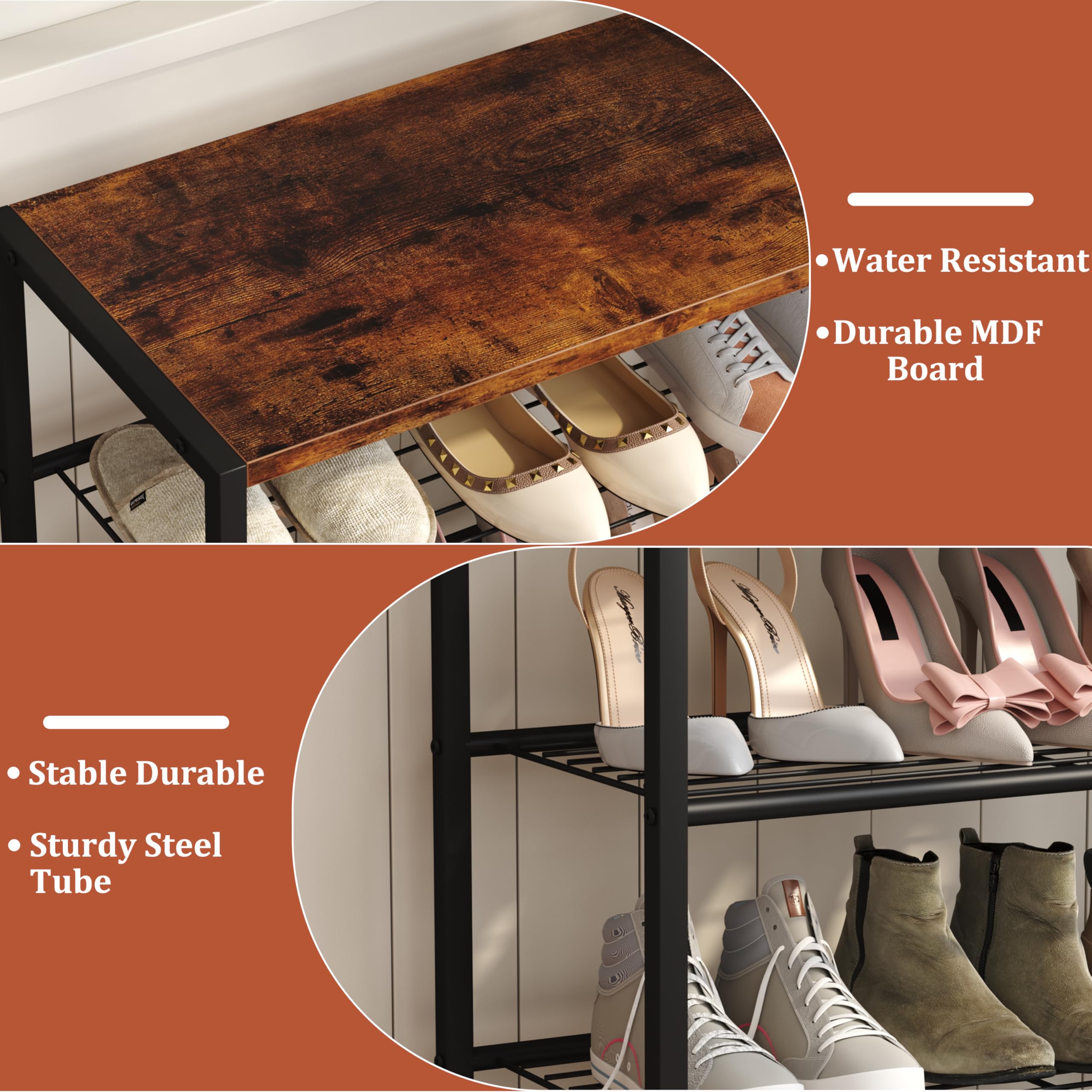 - Water Resistant
- Durable MDF Board

- Stable Durable
- Sturdy Steel Tube