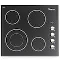Magic Chef - 24 in. Radiant Electric Cooktop with 4 Burner Elements - Black
