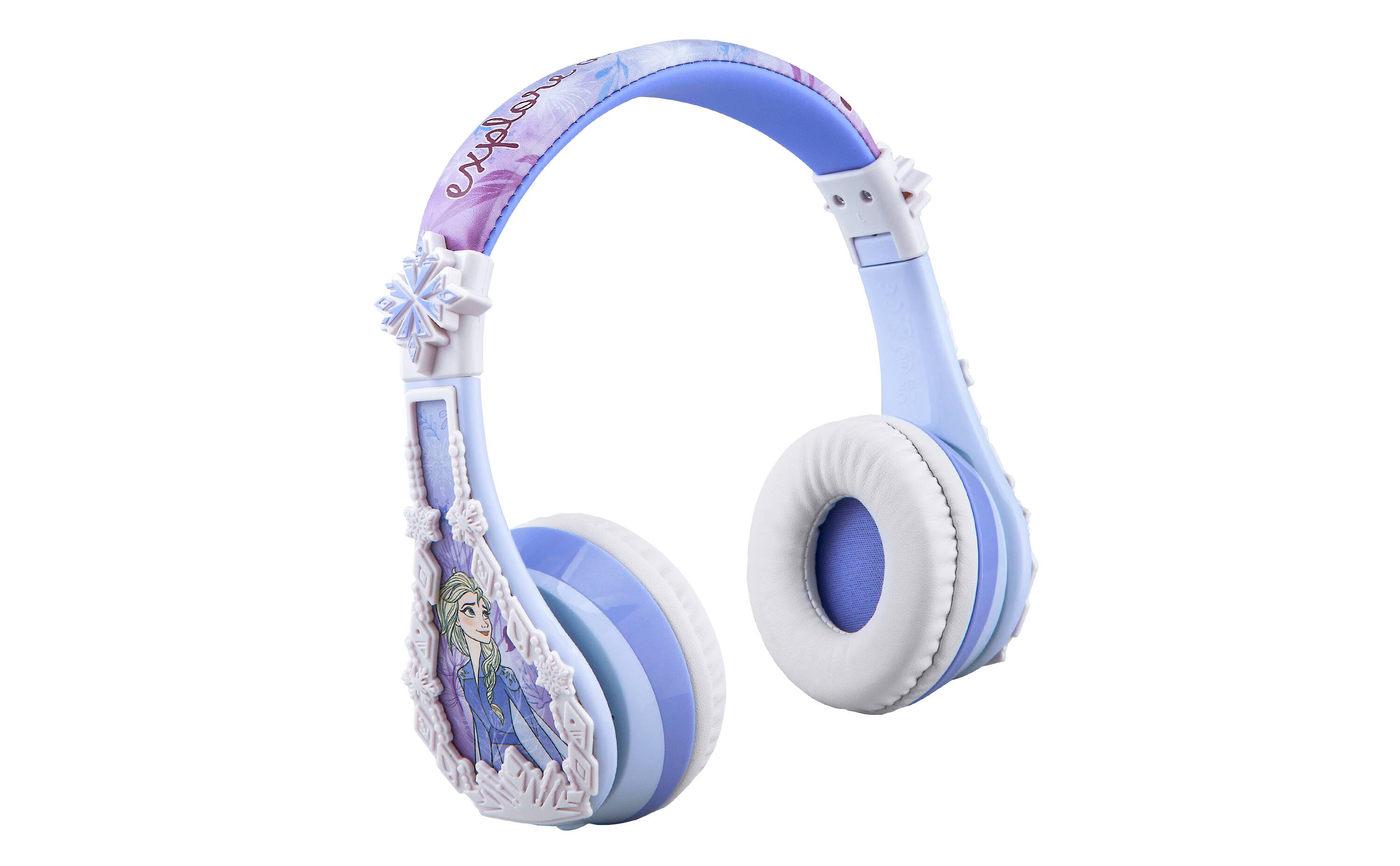 KIDdesigns - Disney Frozen Bluetooth Headphones for Kids, Wireless Headphones for School, Home, or Travel - Blue