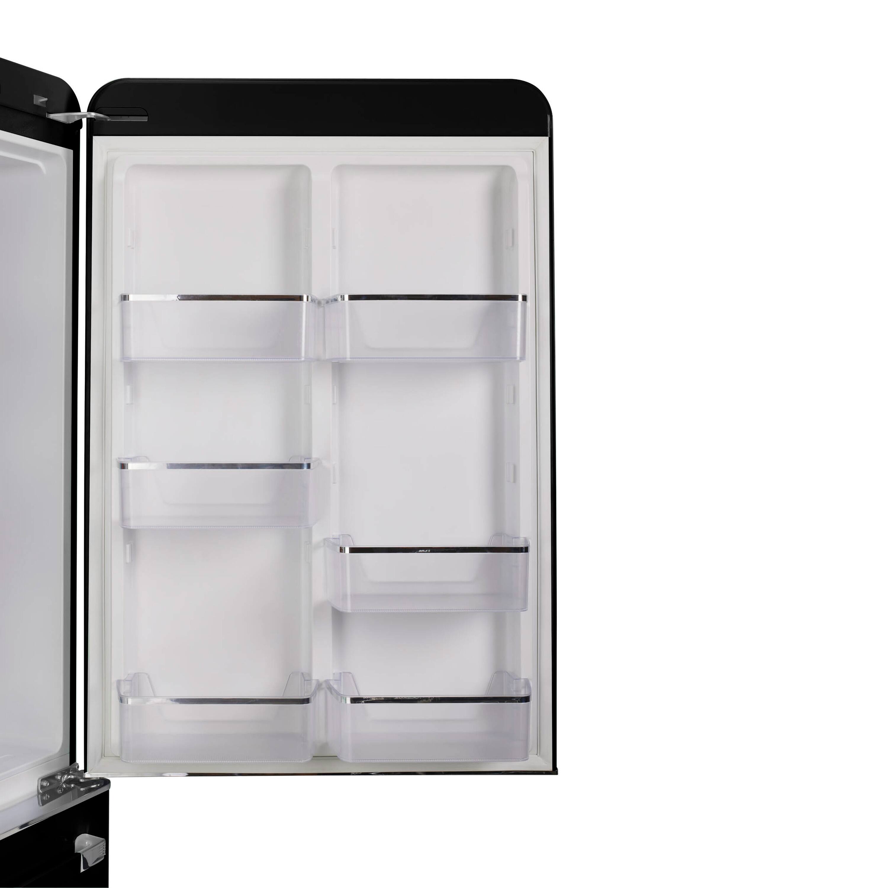 Alt View 11. Unique Appliances - 30 in. Wide Classic Retro 30 in 17.7 cu. ft. Frost Free Retro Bottom Freezer Refrigerator - Midnight Black.