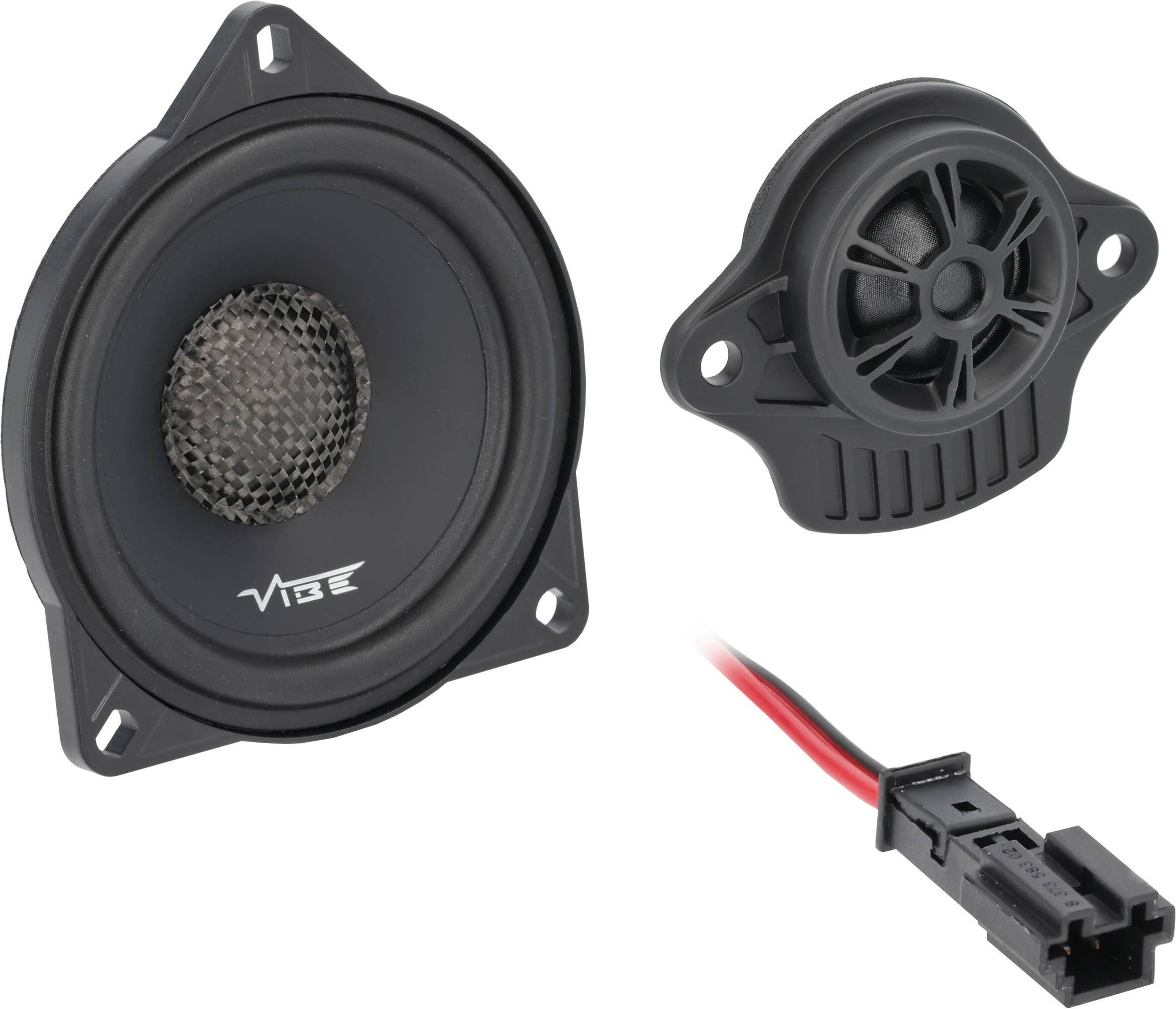 Angle. Metra - Plug‑and‑Play Center Channel Car Speaker Kit for Tesla Vehicles - Black.