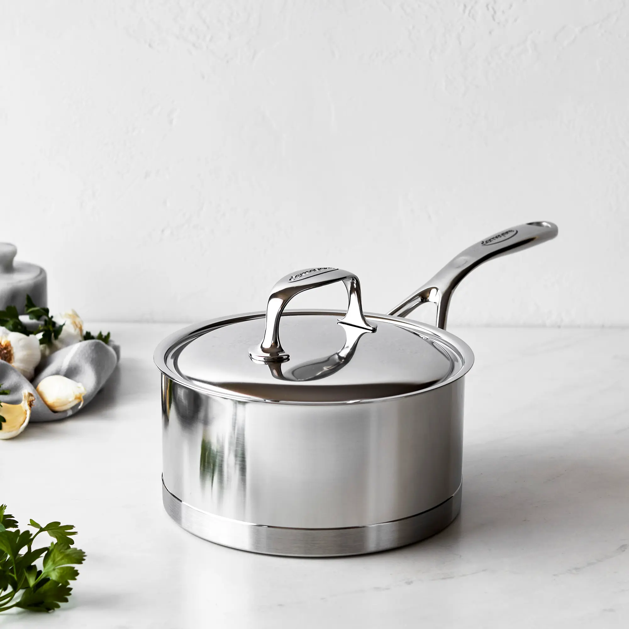 Alt View 1. Demeyere - Demeyere Atlantis 2.3-qt Stainless Steel Saucepan - Stainless Steel.