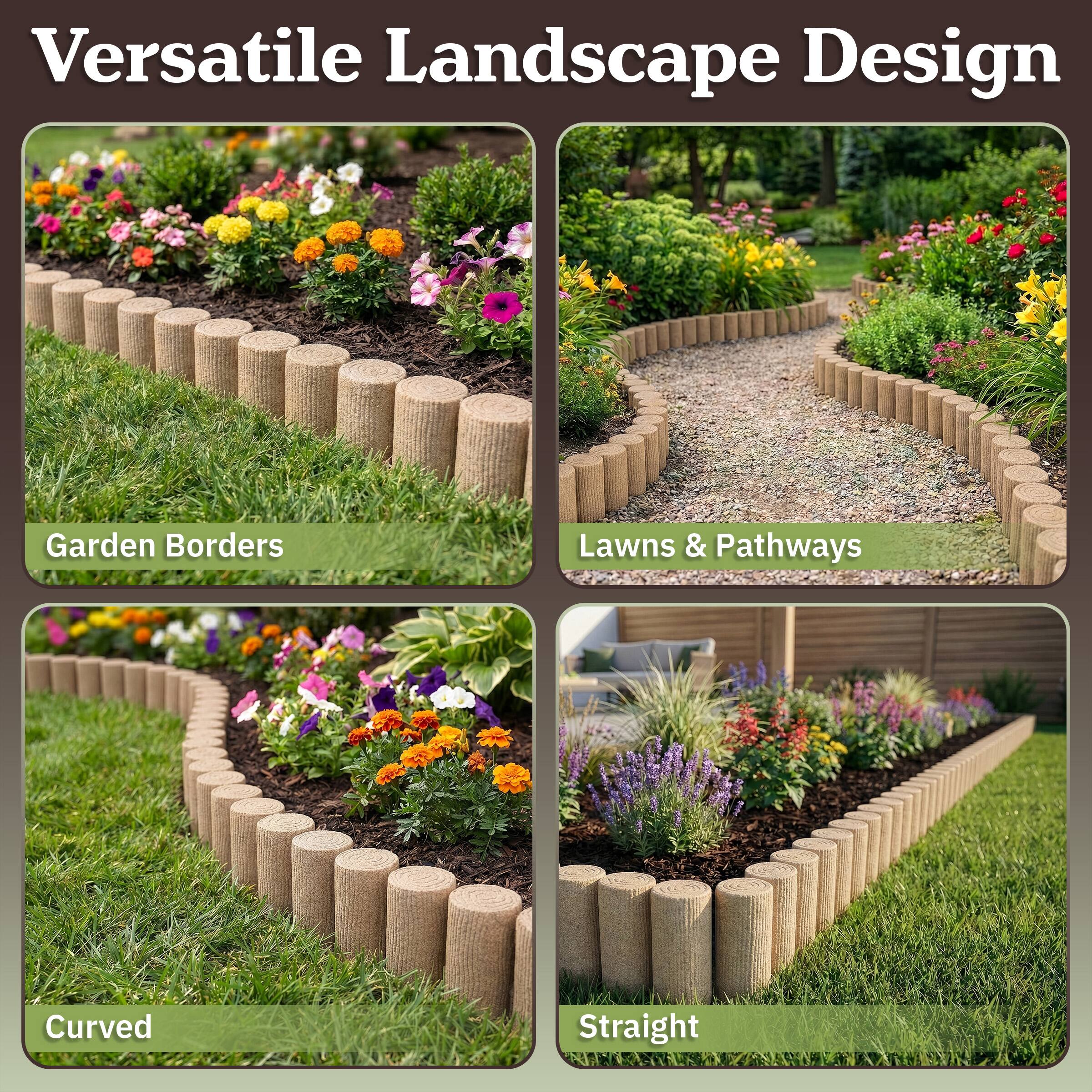 Versatile Landscape Design

Garden Borders

Lawns & Pathways

Curved

Straight