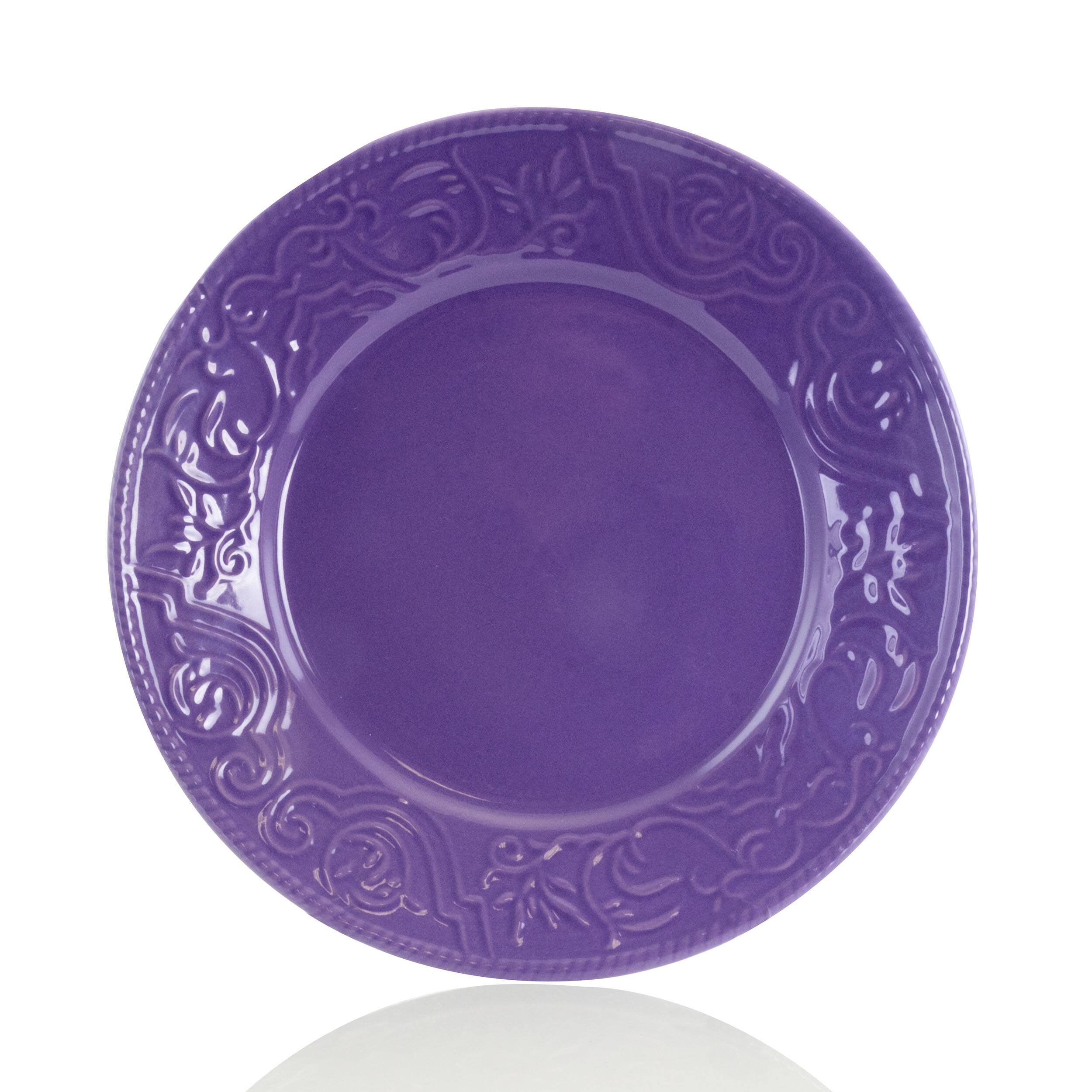 Alt View 7. Elama - Elama Lilac Fields 16-Piece Dinnerware Set - Lavendar.