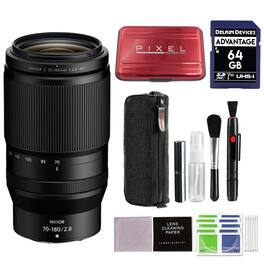 Nikon - Nikkor Z 70-180mm f/2.8 Telephoto Zoom Lens for Z Series w/ Advanced Accessory Bundle (Black) | 20120 | 70-180mm - Black