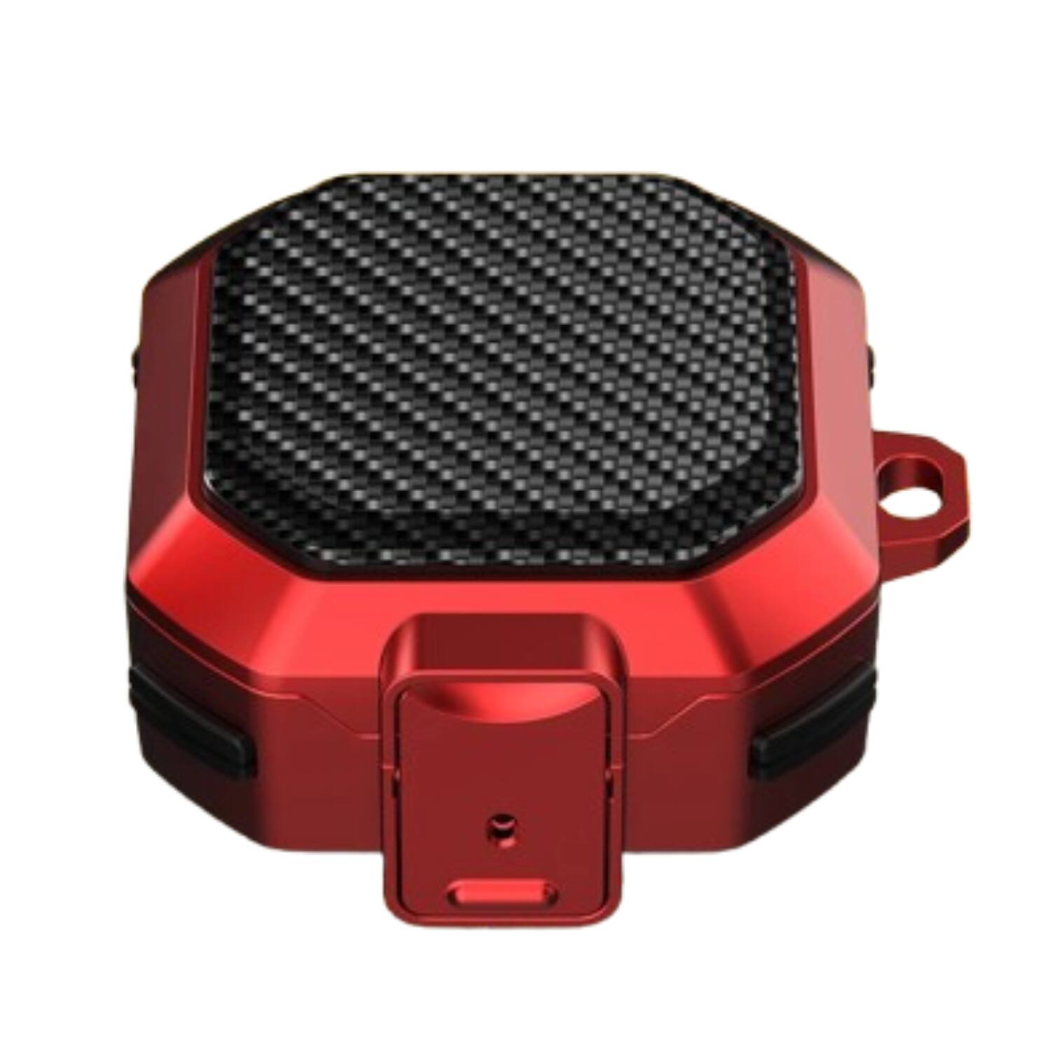 Front. Stock Preferred - Case For Samsung Galaxy Buds FE / Buds2 Pro / Buds2 / Buds Pro / Buds Live - Red (carbon Fiber Pattern).