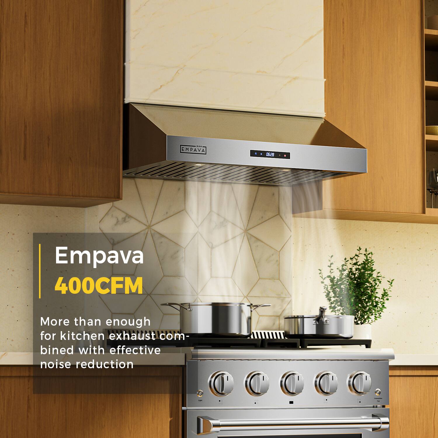EMPAVA - 400CFM More than enough for kitchen exhaust combined with effective noise reduction.