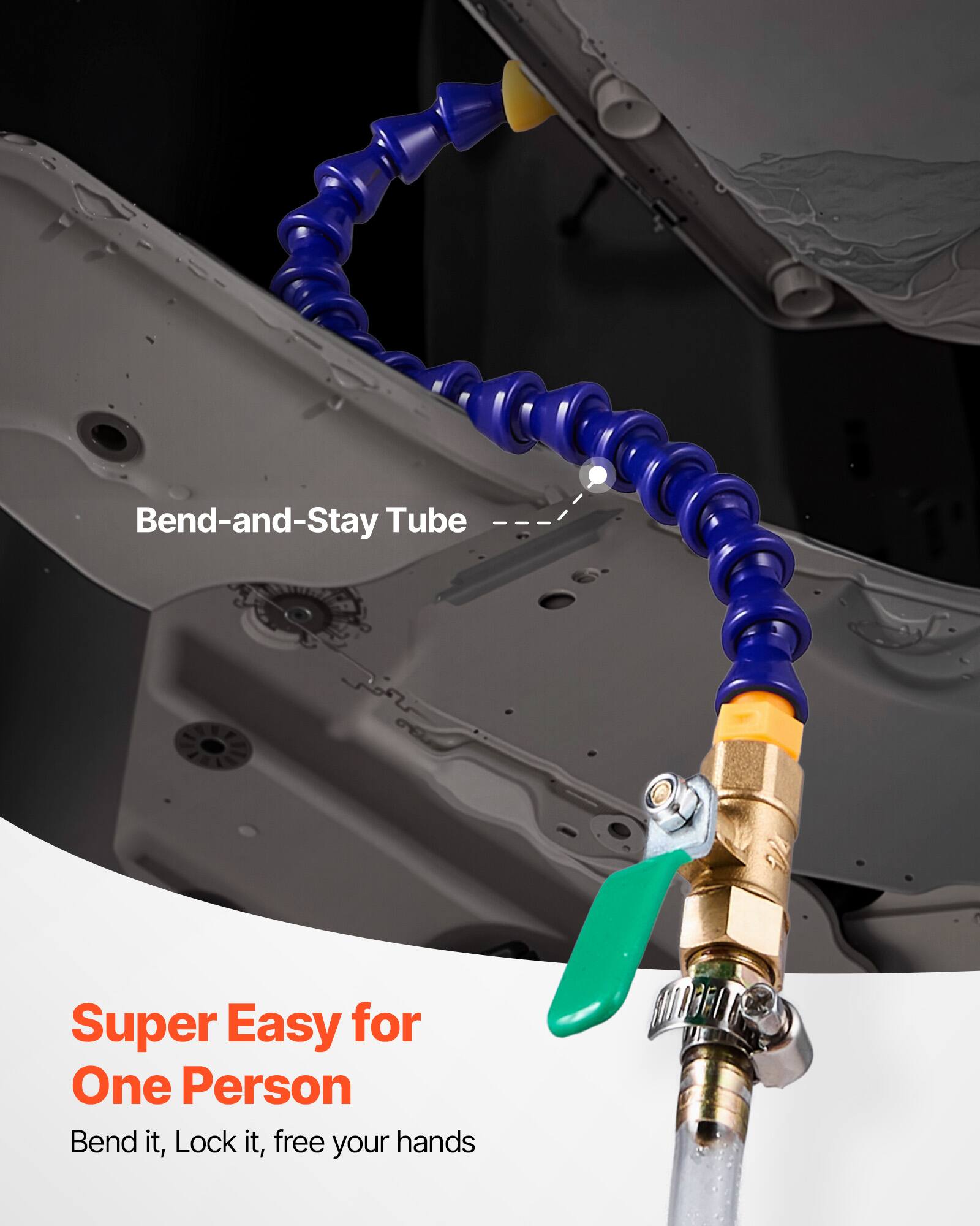 Bend-and-Stay Tube

Super Easy for One Person

Bend it, Lock it, free your hands