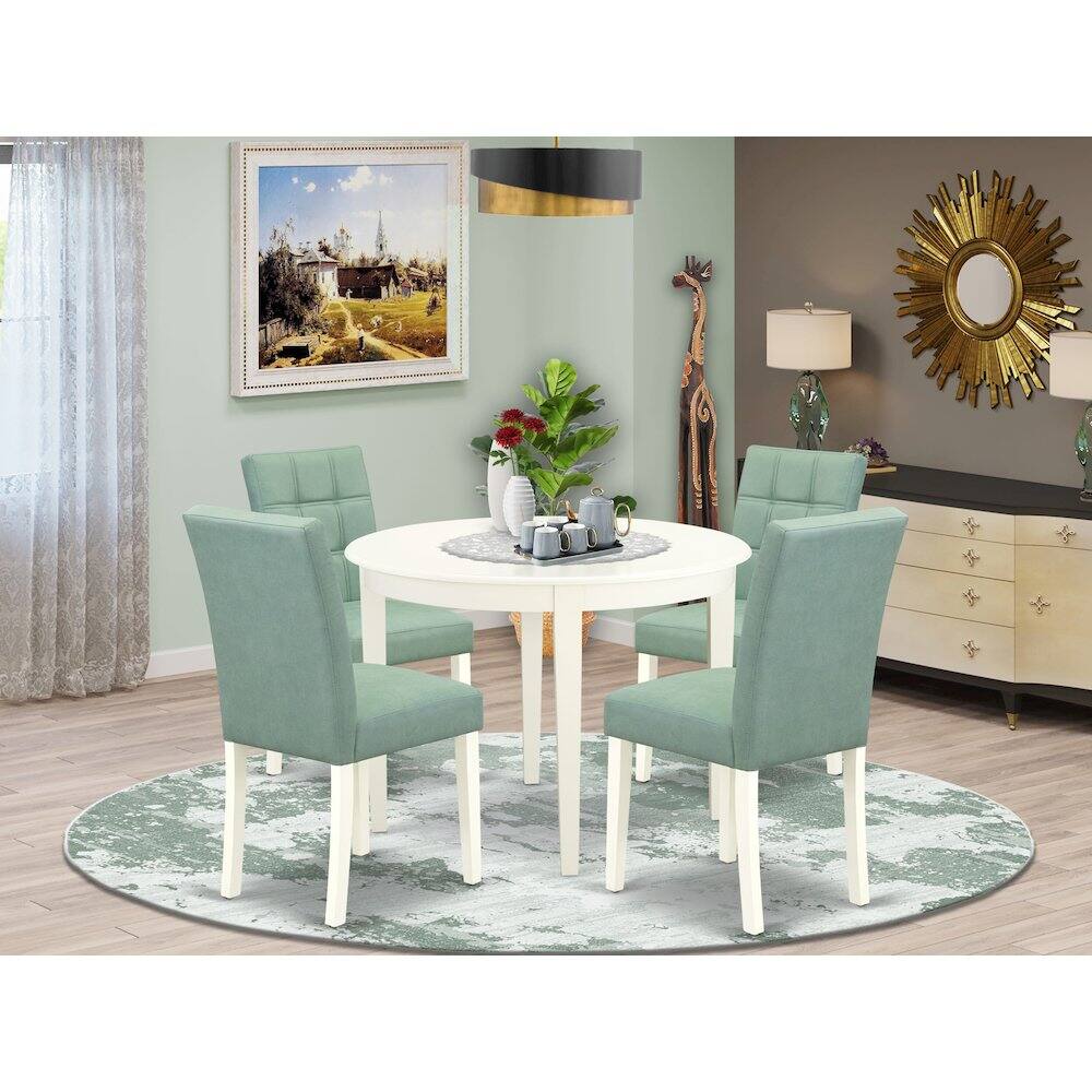 Alt View 7. East West Furniture - 5 Piece Dining Set - White.