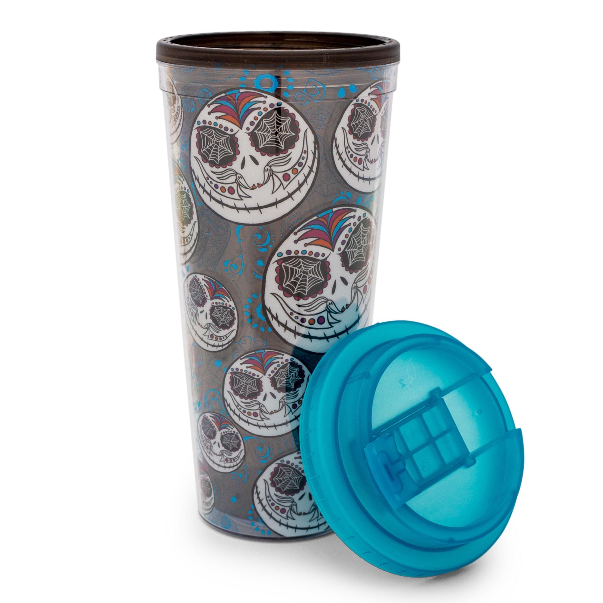 Alt View 1. Disney - Disney The Nightmare Before Christmas Jack Sugar Skull Plastic Travel Tumbler - Black.
