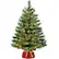 Front. Best Choice Products - Pre-Lit Tabletop Christmas Tree w/ Red Velvet Cover & Gold Cord - Green.