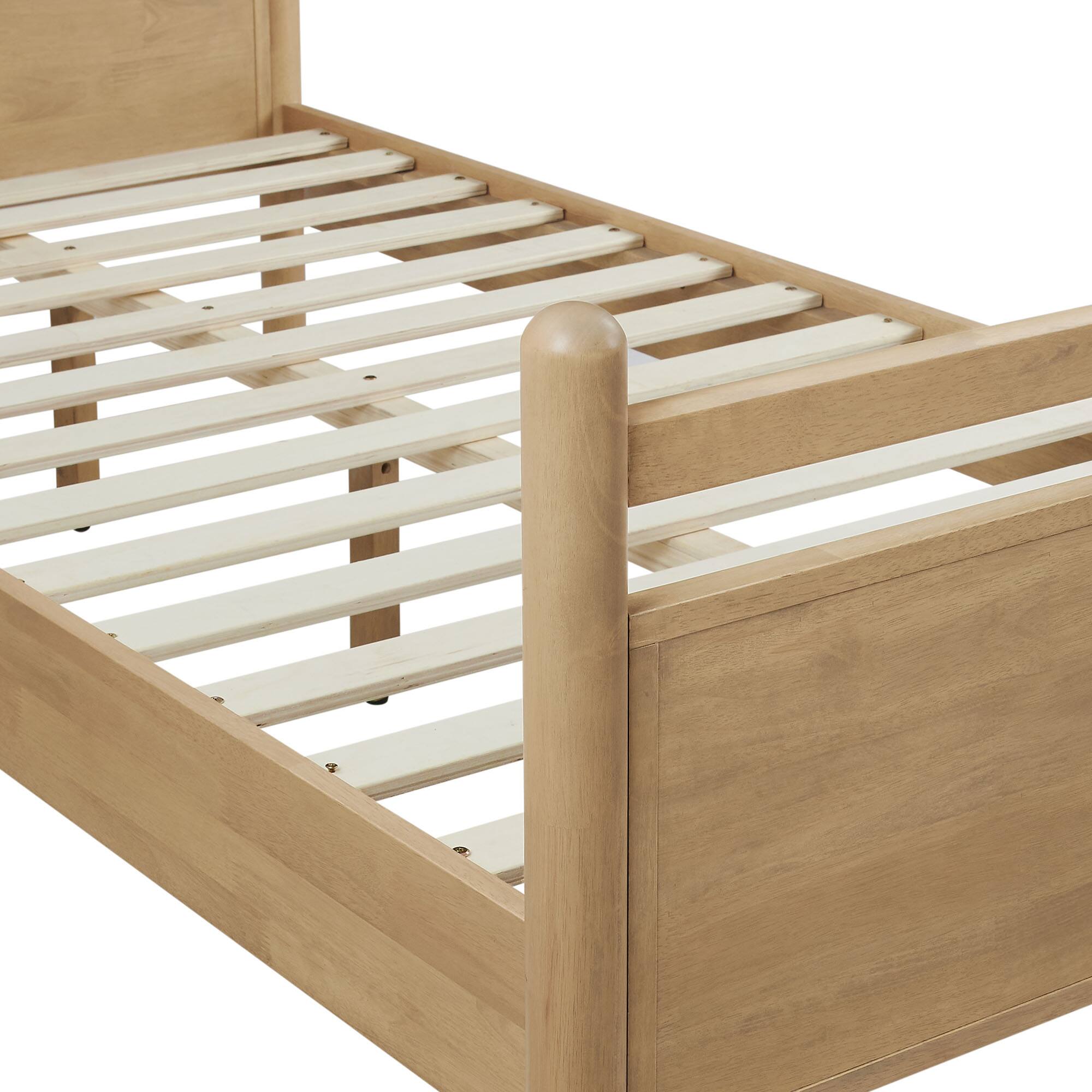 Alt View 6. Modway - Leni Wood Platform Bed Frame by Modway - Light Oak Canyon.