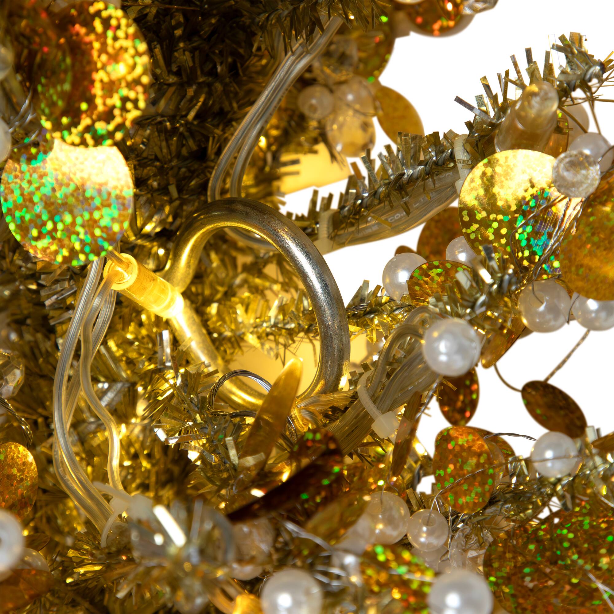 Alt View 7. GKI/Bethlehem Lighting - LED Lighted Commercial Manhattan Lightspray Christmas Swag - 9' - Gold - Gold.